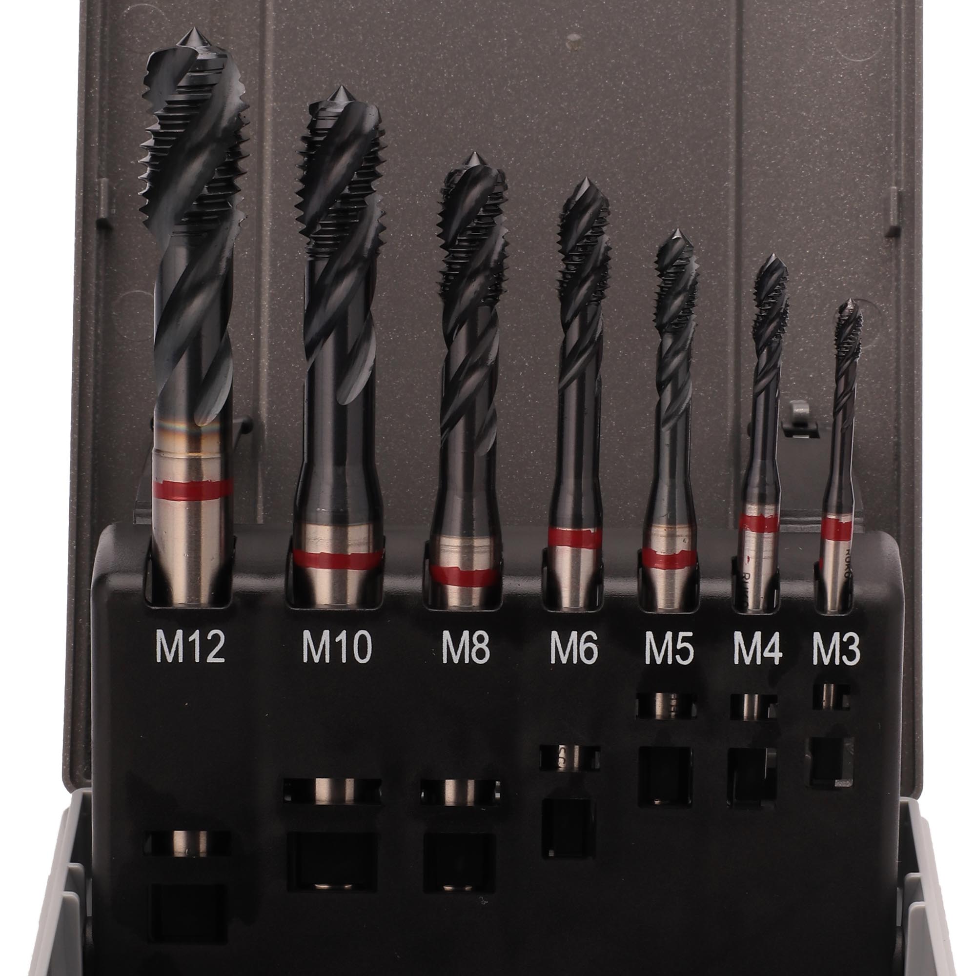 Набор машинных метчиков Ruko M3-M12 HSSE-TiALN DIN371/376 7пр 245069RO
