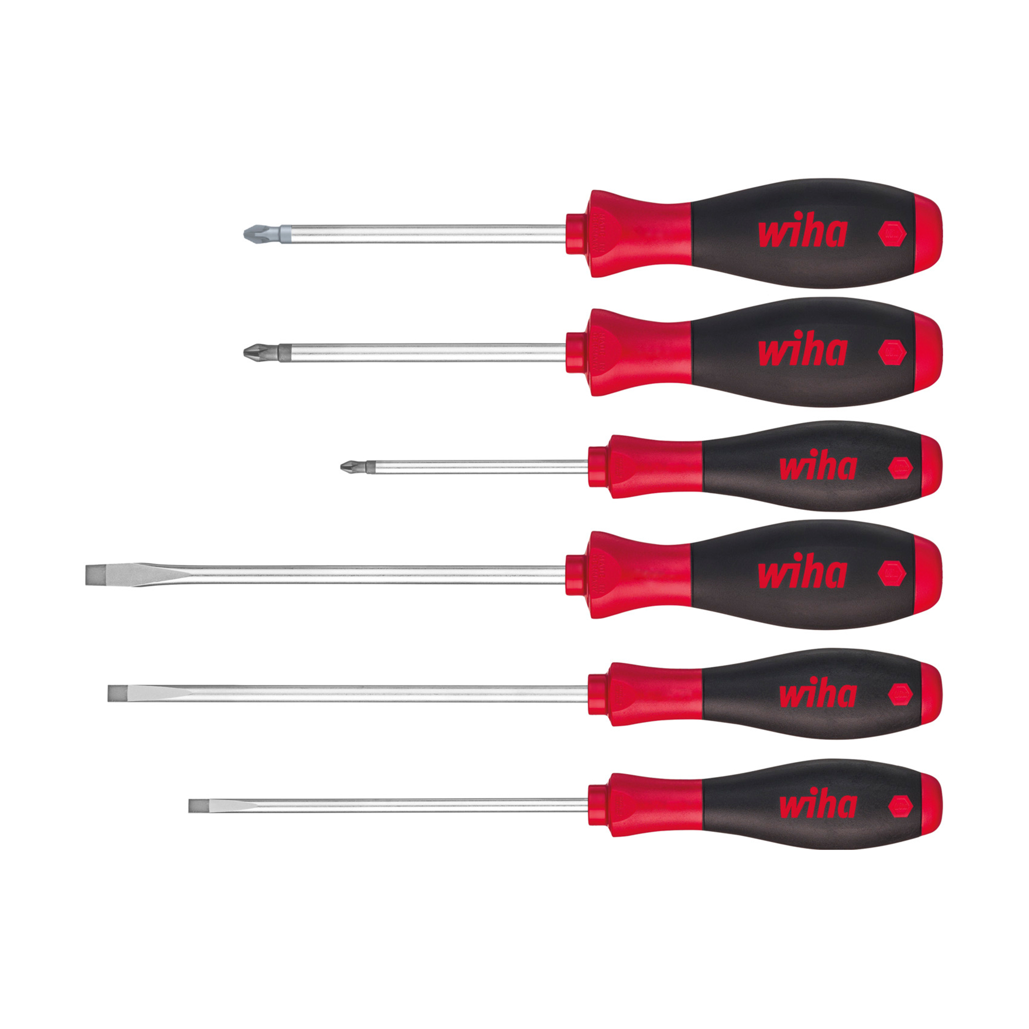 Набор отверток SoftFinish SL/PH/PZ 6пр Wiha 302 26113
