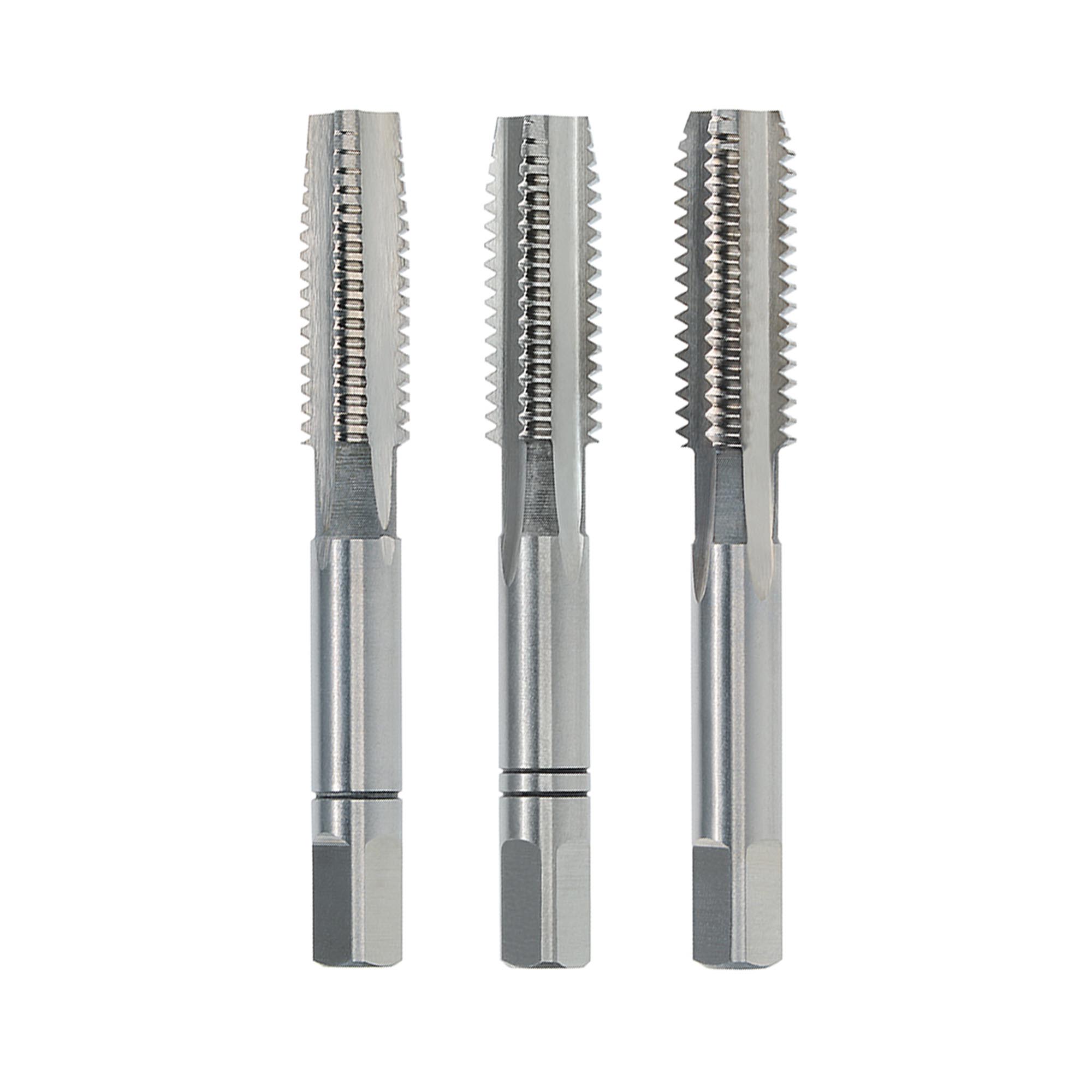 Набор левых метчиков 3шт Volkel HSS-G DIN352 дюймовая резьба BSW 3/16"-24 22010