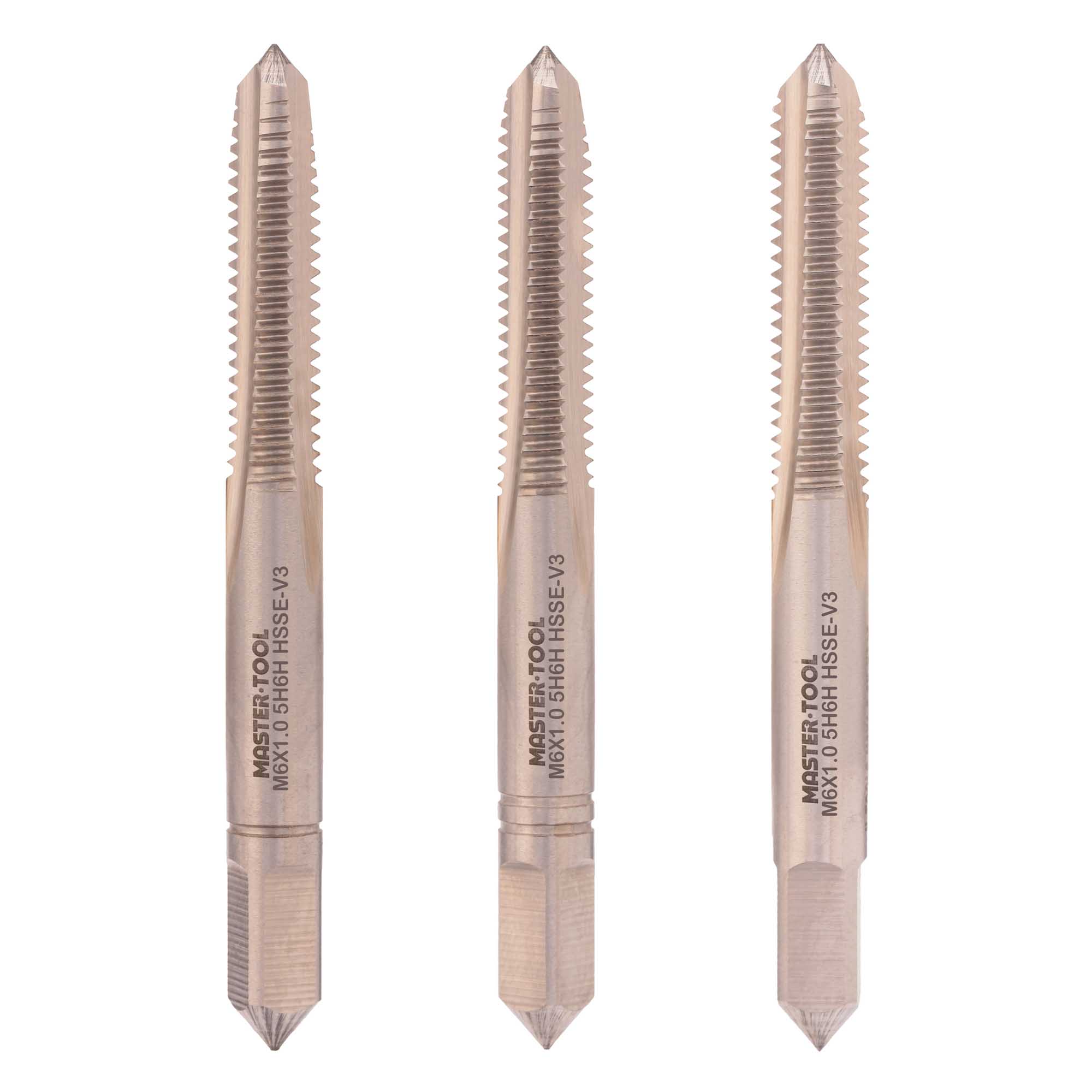 Набор метчиков 3шт Master-tool М6х1,0 HSSEV3 DIN352 5h6h 317190HT