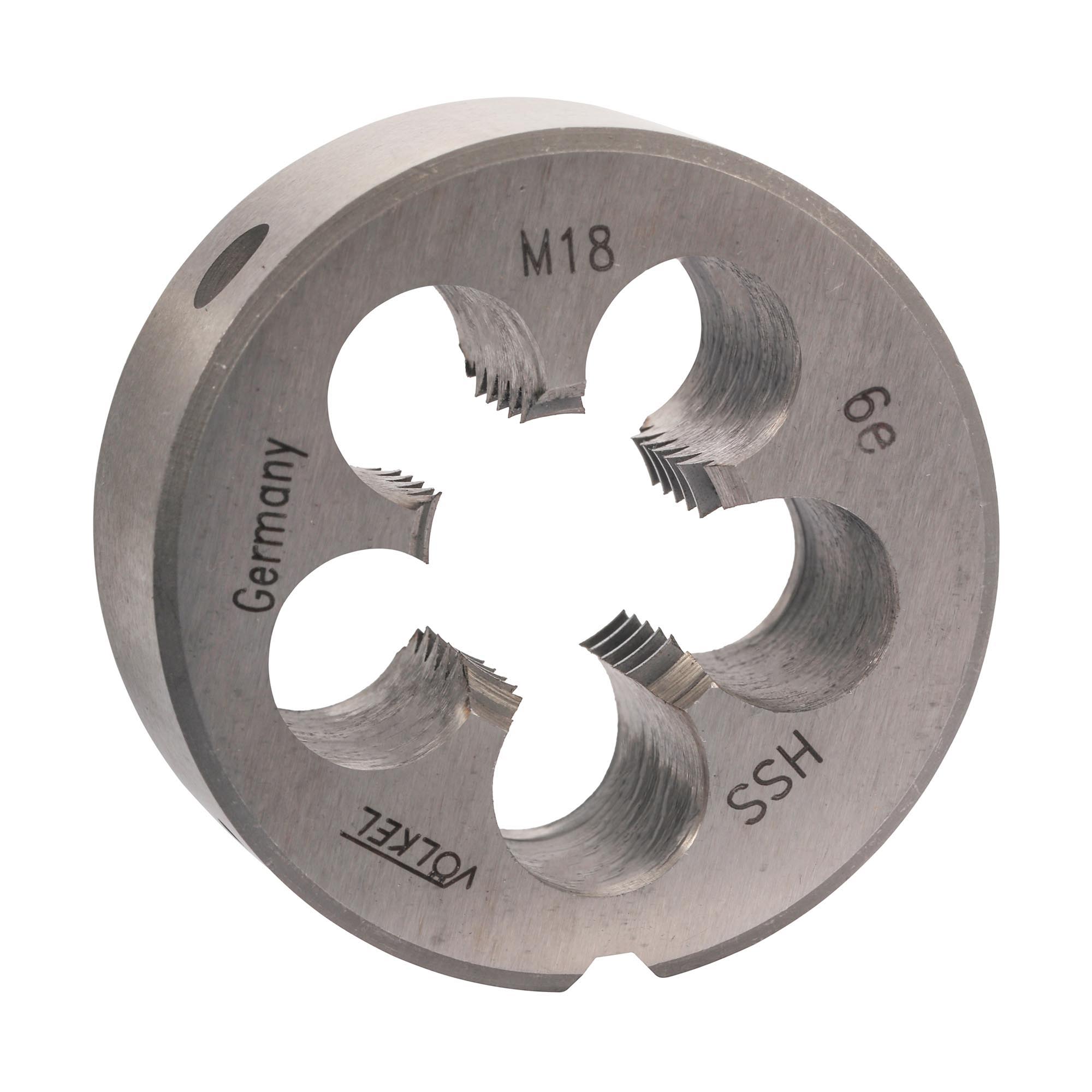 Плашка Volkel М18х2,5 HSS DIN EN 22568 6e 45х18мм V27518