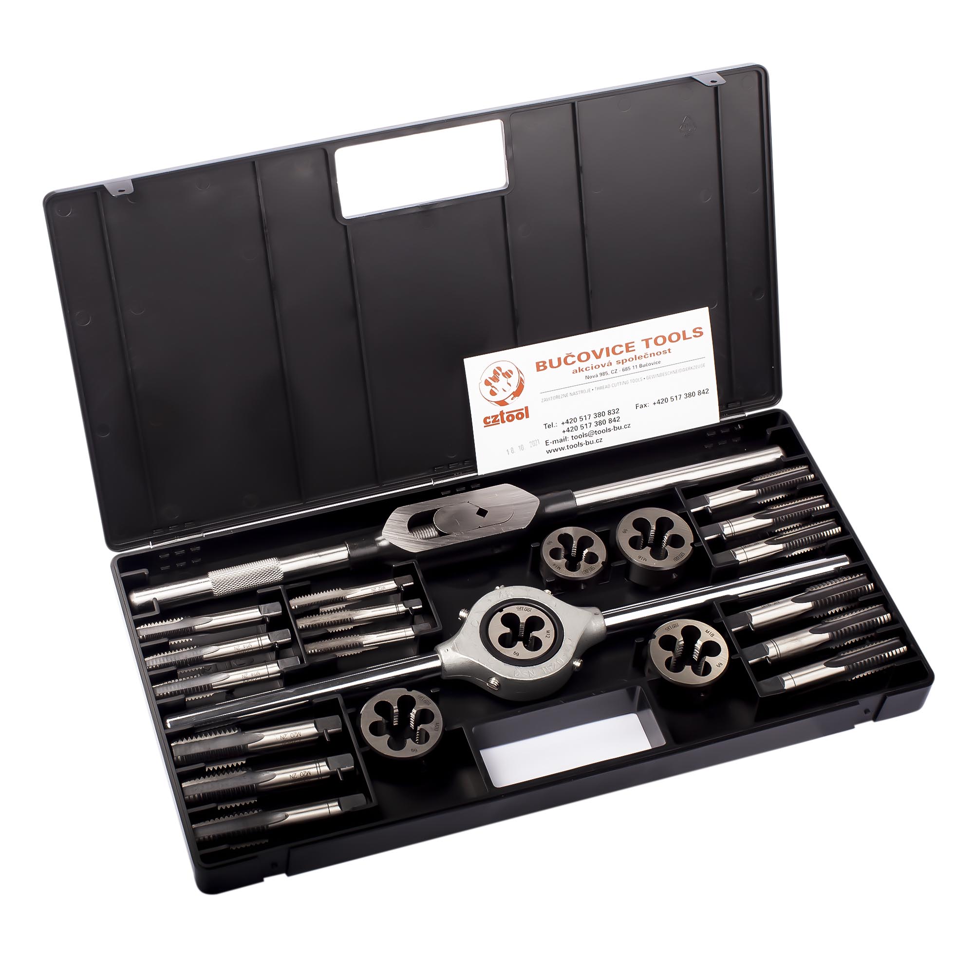 Набор метчиков и плашек Bucovice Tools M12-M20 HSS 23пр 340228
