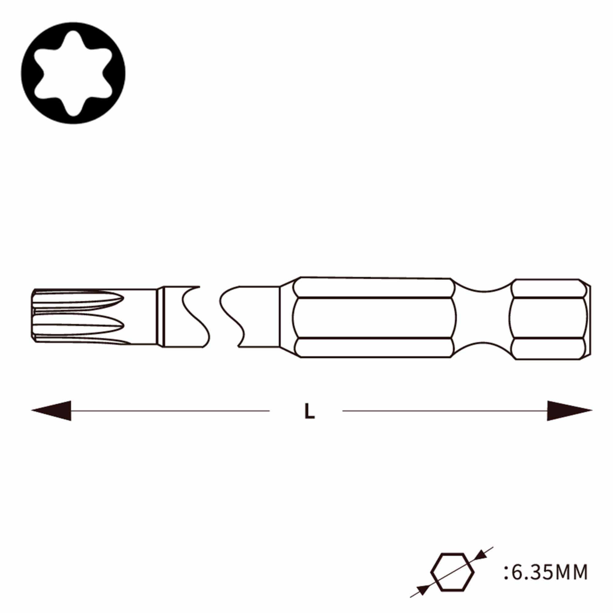 Бита T15х150мм TORX Professional Wiha 7045Z 33728