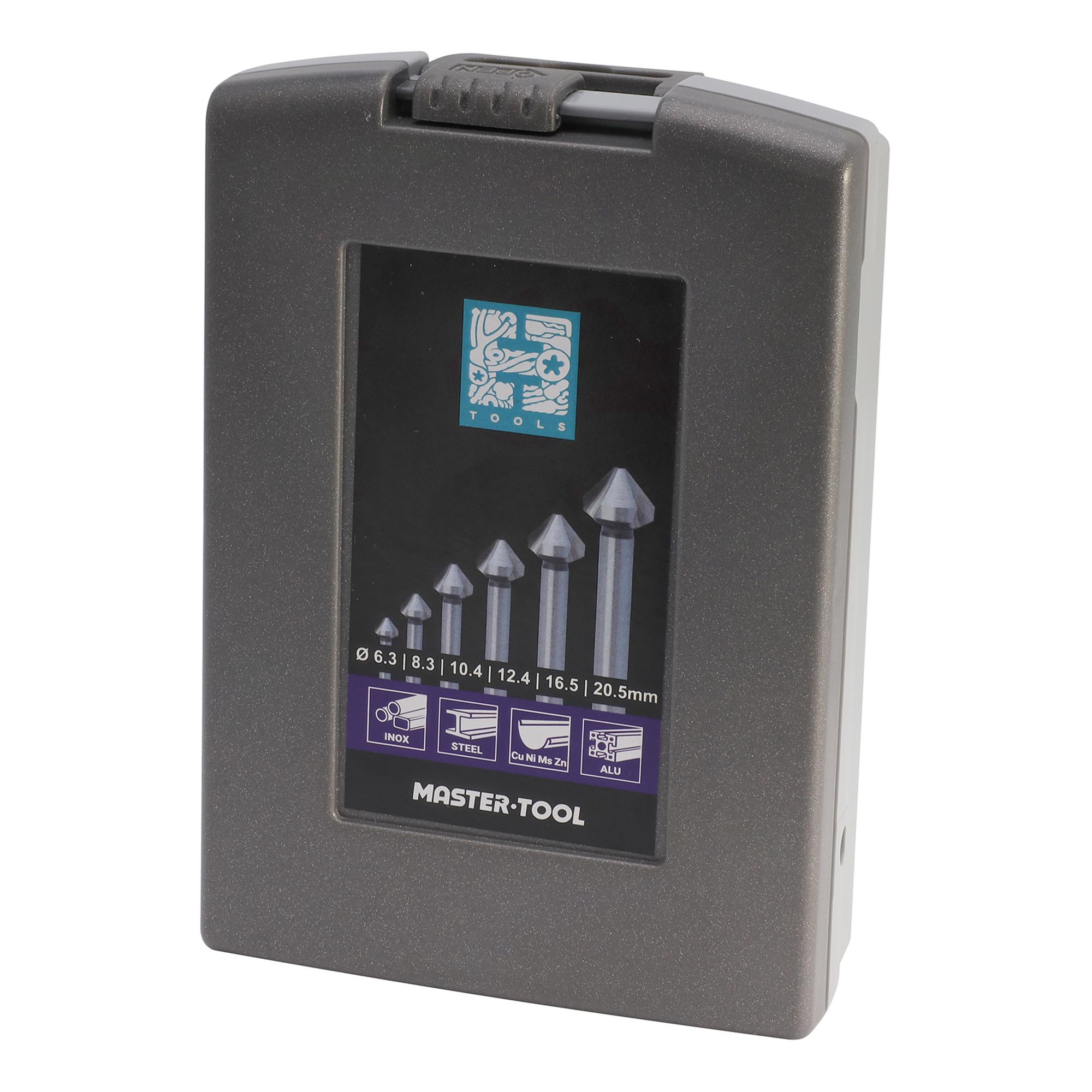 Набор зенковок H-Tools 60° 6,3-20,5мм DIN334C HSSE-Co5 3z 6шт 896806EHT
