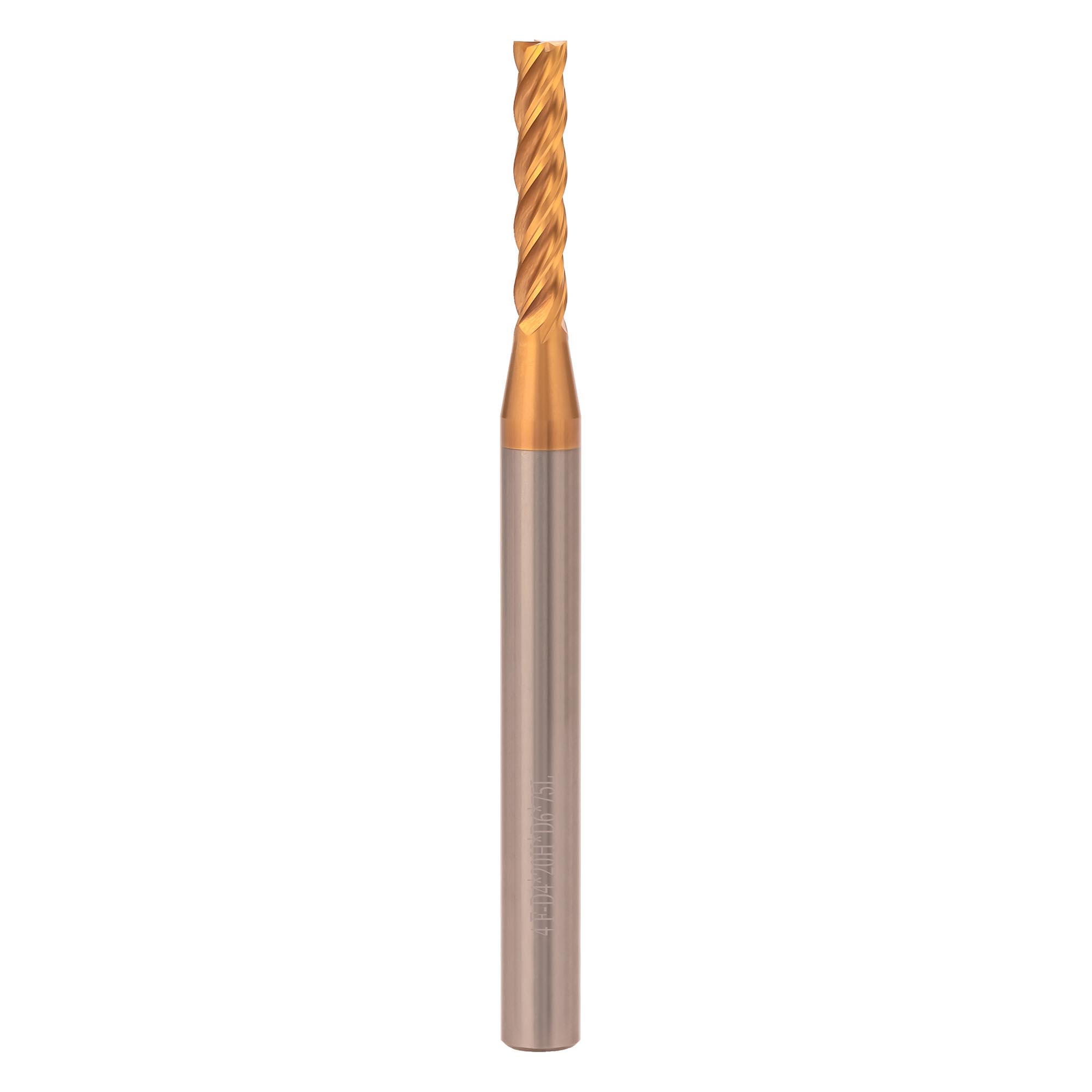 Фреза твердосплавная по металлу H-Tools 4,0x75/20мм d06 4z 60HRC P30 TiSiCrN 6806-040
