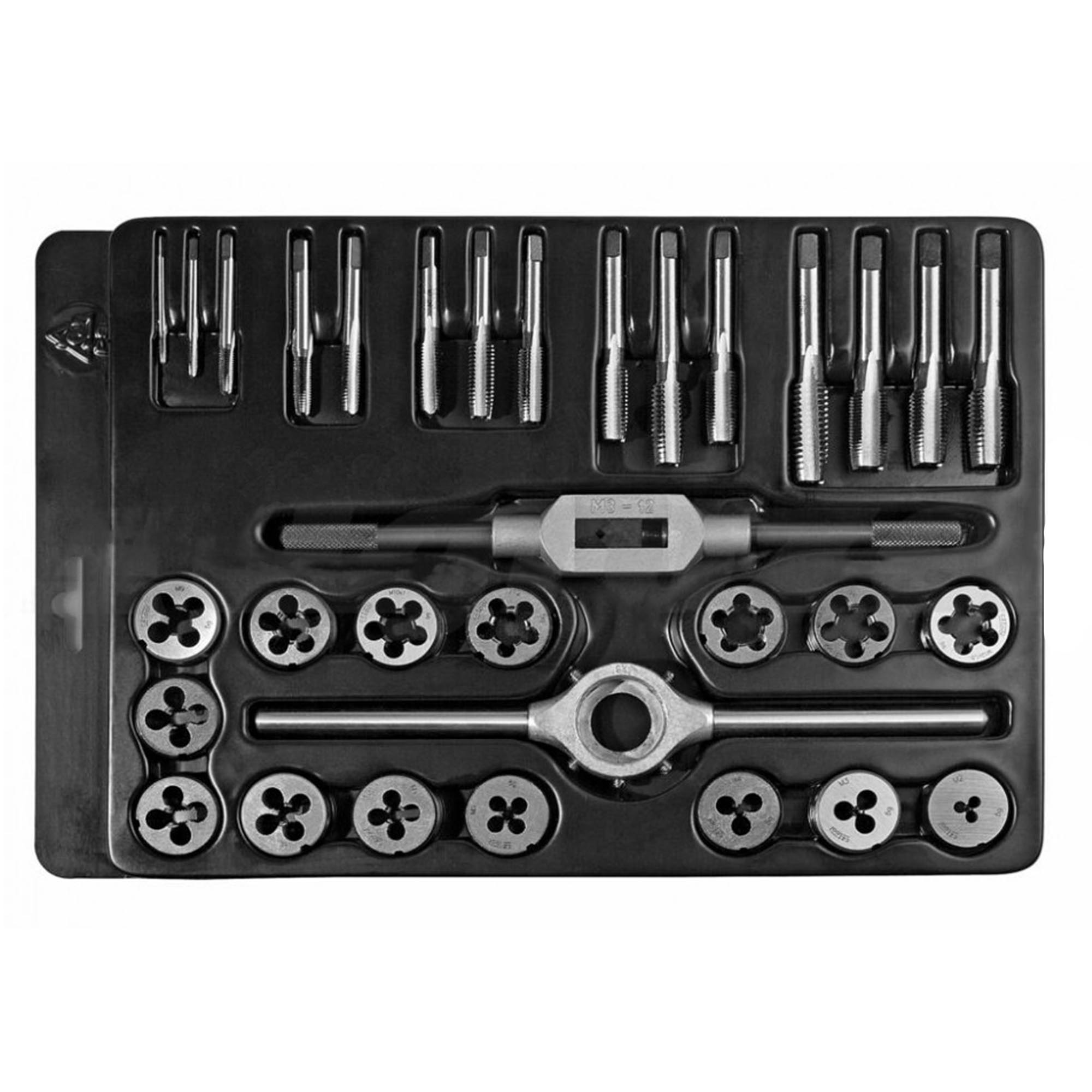 Набор метчиков и плашек Bucovice Tools MF3-MF12 HSS 30пр 340126
