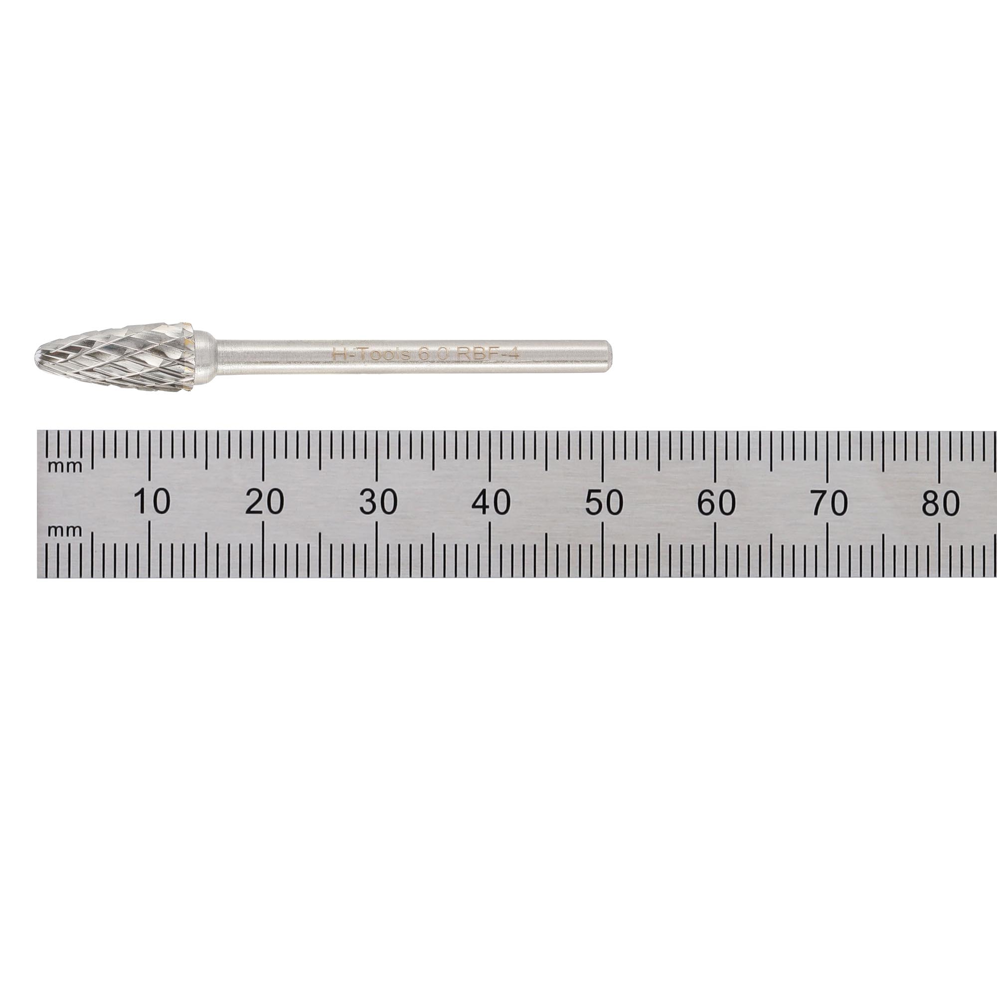 Бор-фреза твердосплавная H-Tools F(RBF) 6,0x13x37x3мм HM 116075HT