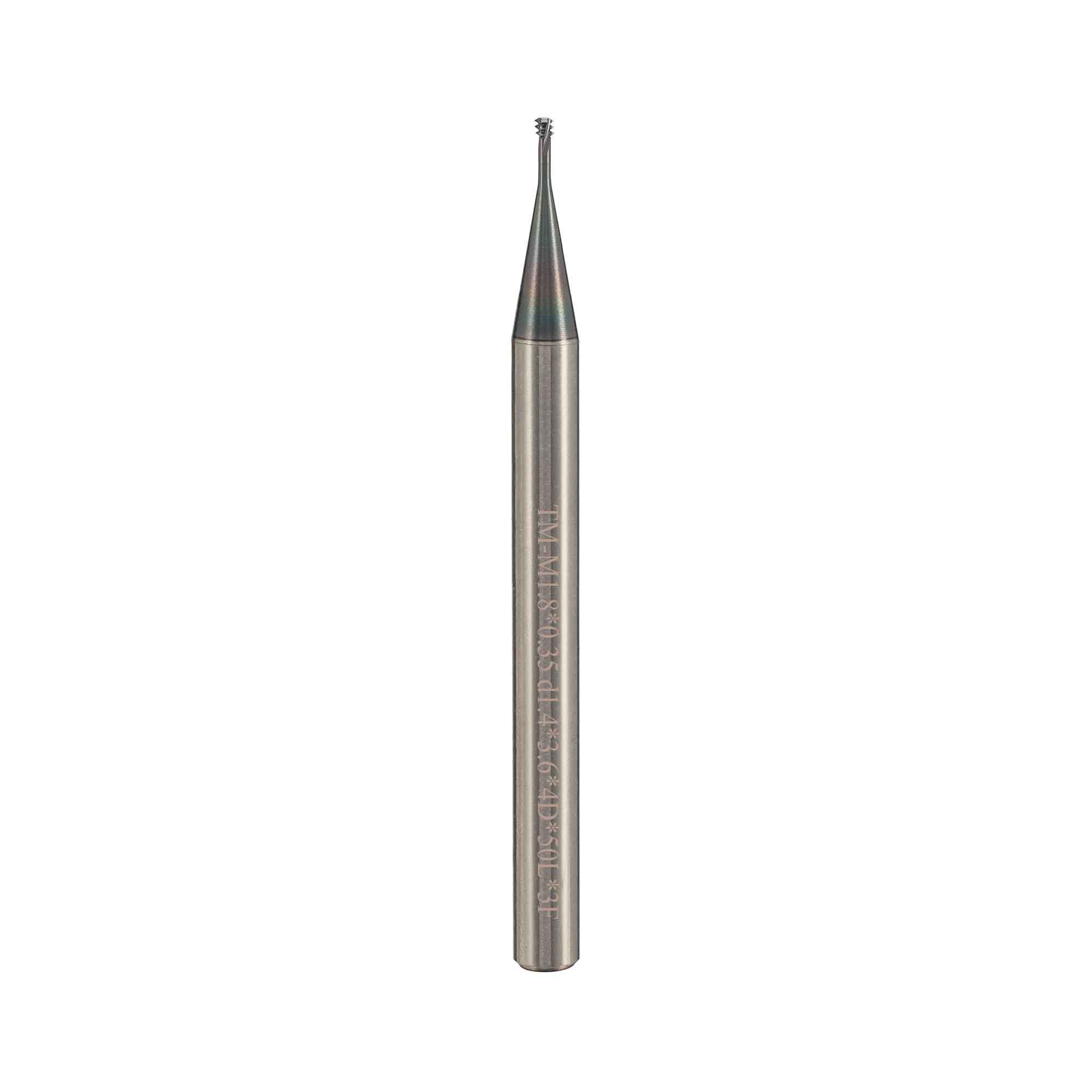 Резьбофреза 3 витковая М 1,8х0,35 52Hrc AlCrN 2xD 3F 60° BSKT BSE008S005