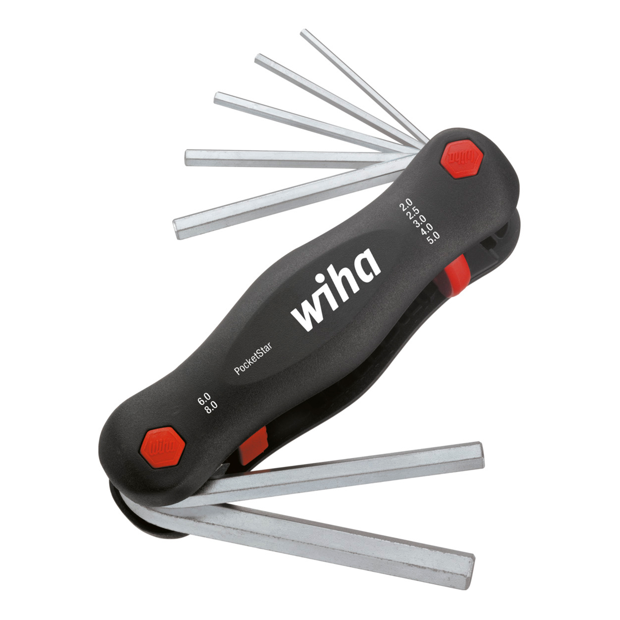 Набор шестигранников складных 2,0-8,0мм 7шт PocketStar Wiha 351P 23040