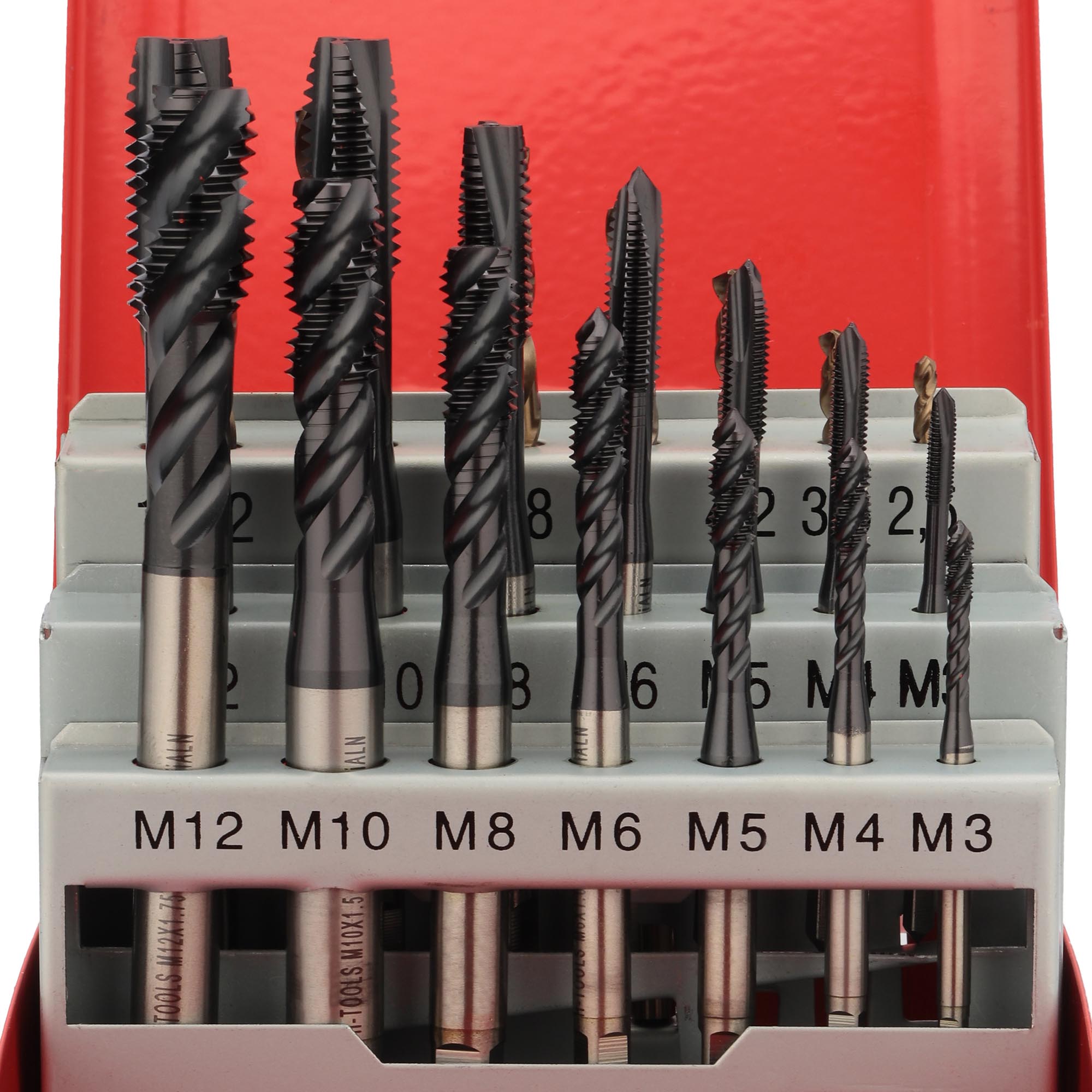 Набор машинных метчиков H-Tools M3-M12 HSSE-TiALN DIN371/376 21пр 245054FHT