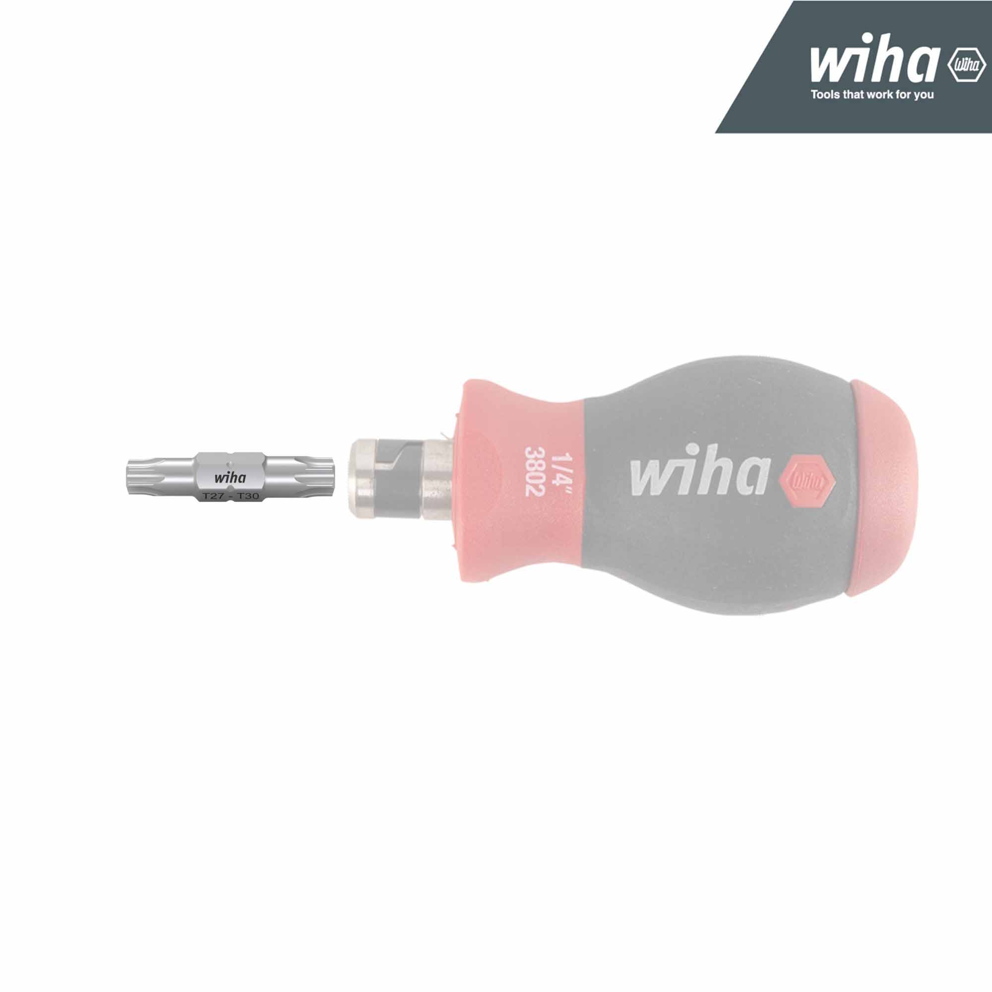 Бита двухсторонняя Doppelbit TORX T27/T30 30мм Wiha 7415Z 43869