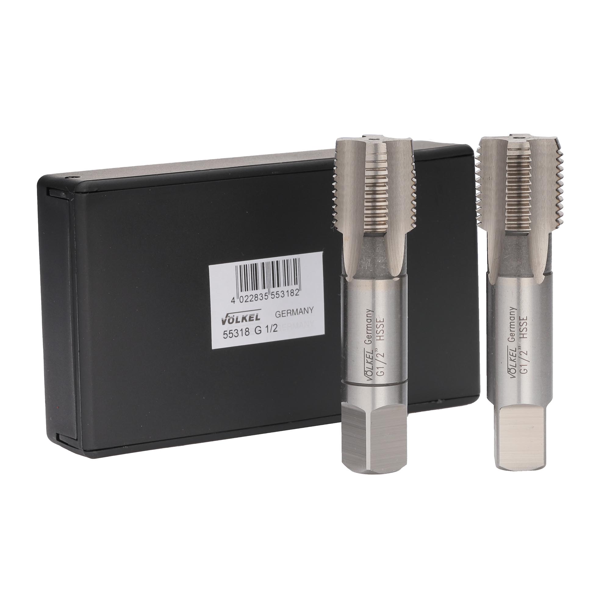 Набор метчиков 2шт Volkel HSSE DIN5157 трубная резьба G 1/2"-14 55318