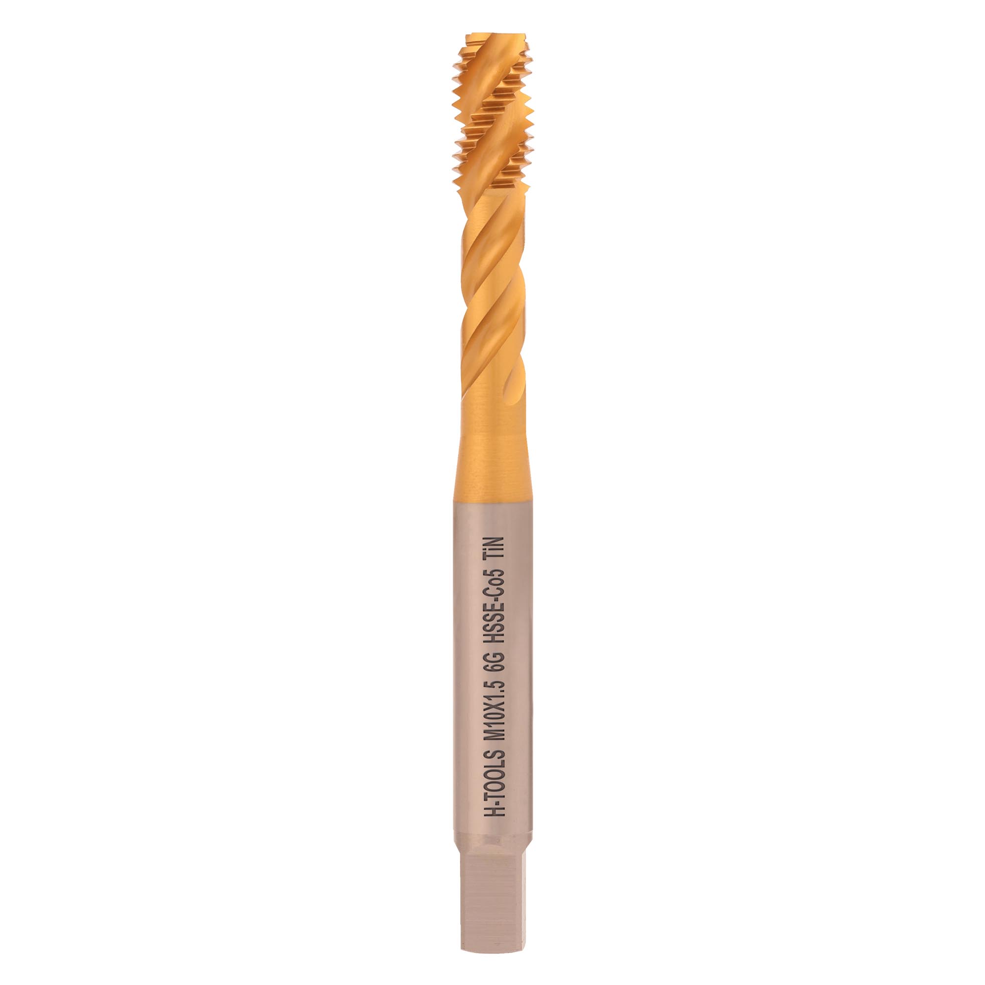 Метчик винтовой машинный H-Tools М10х1,5 DIN371 HSSE-TiN 6g C/2-3P R45 514X01-C2-0100