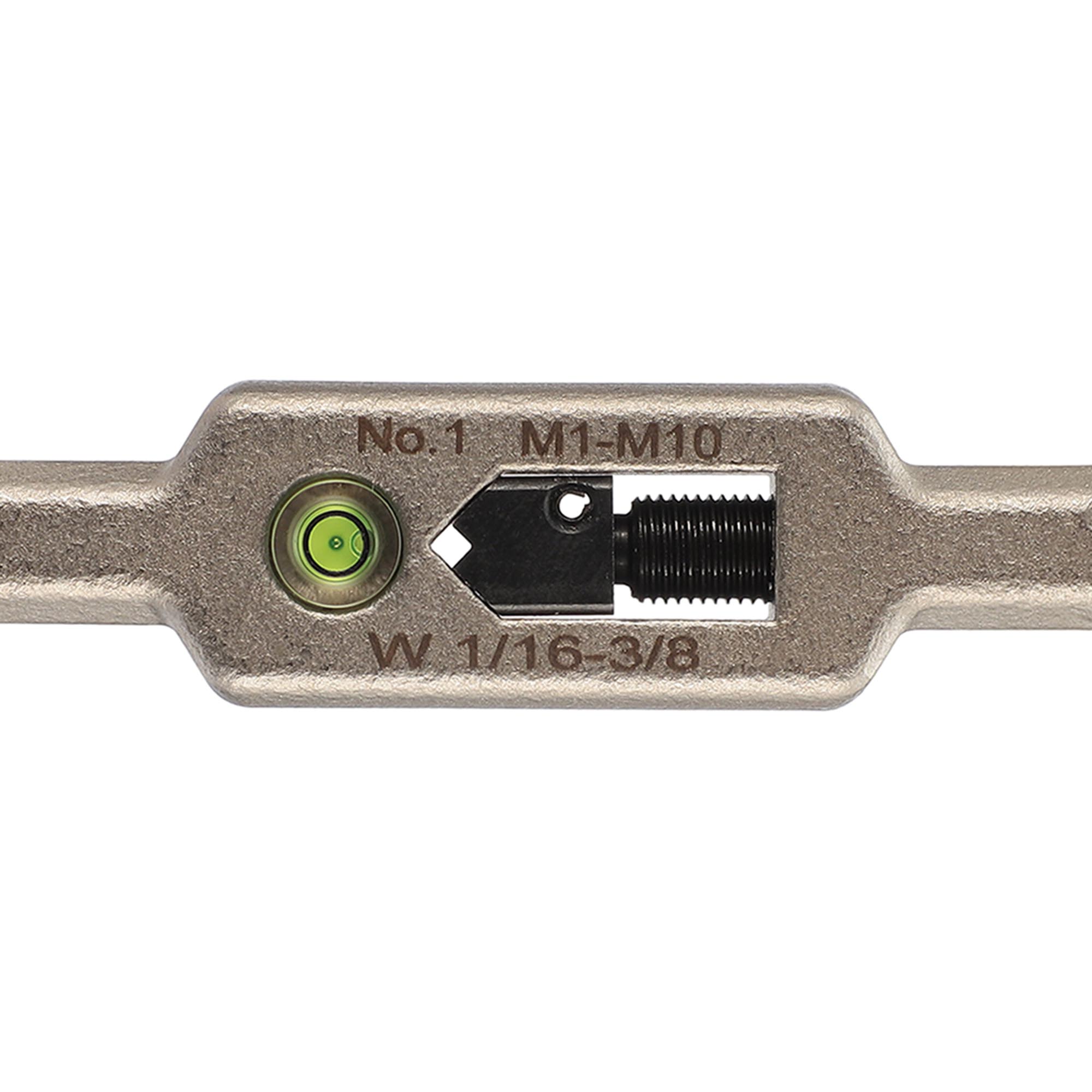 Метчикодержатель с уровнем H-Tools M1-M10 175мм DIN1814 INOX 08802030
