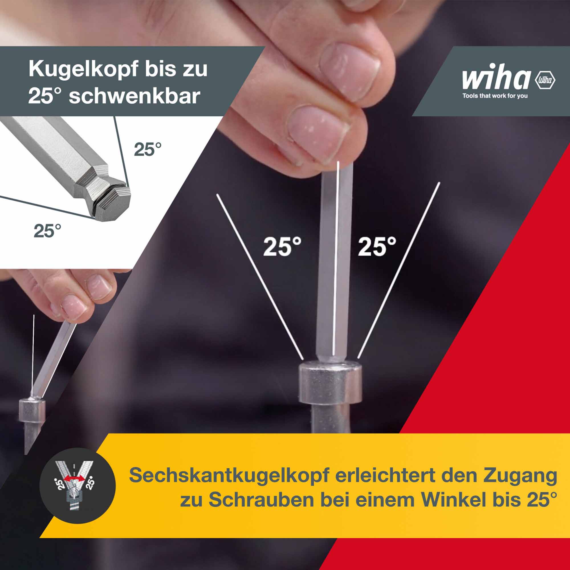 Набор ключей Г-образных TORX T5-T45 ErgoStar (Сферические) 13шт Wiha 366BE 36487