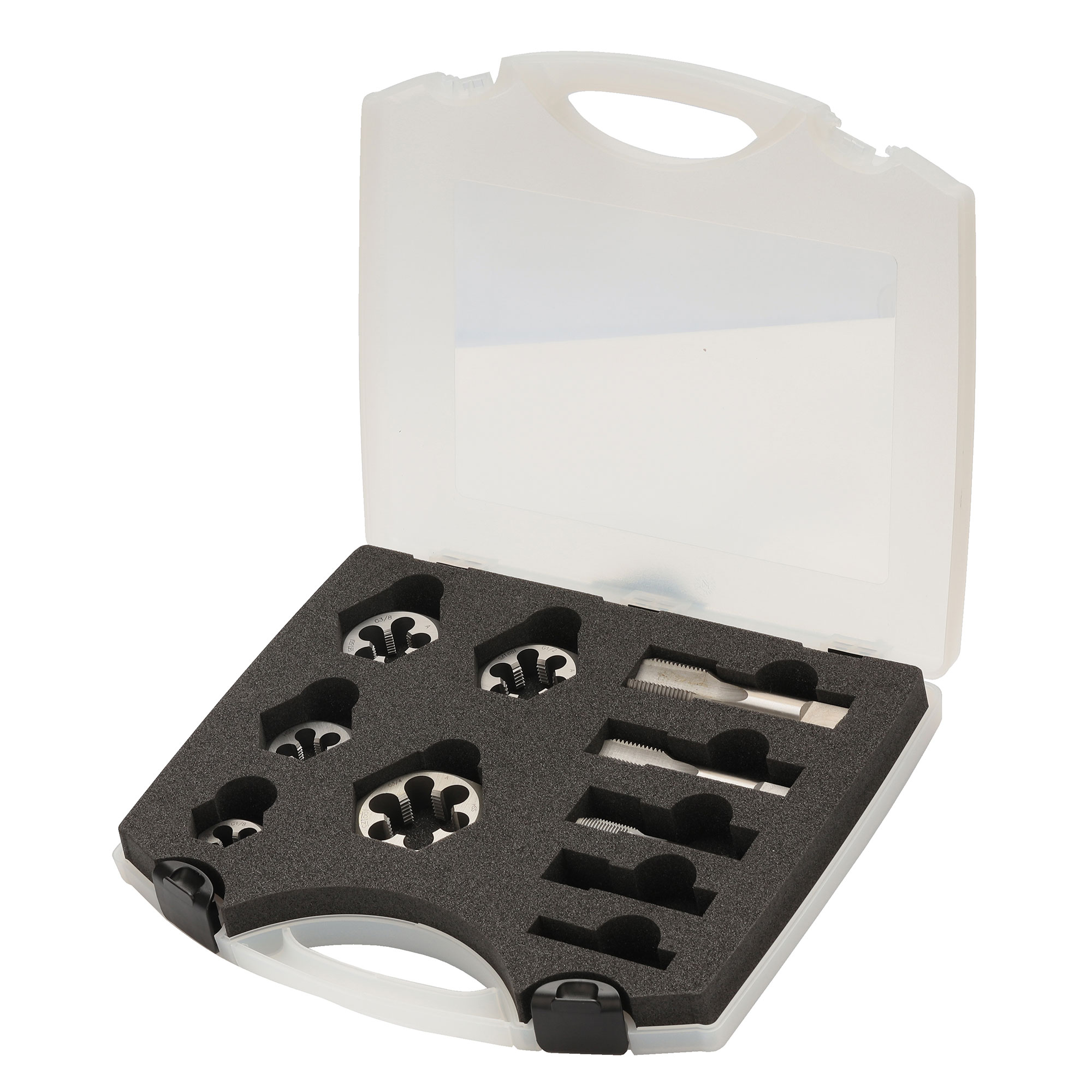 Набор метчиков и плашек Bucovice Tools G(BSP) 1/8"-3/4" HSS 10пр 340220