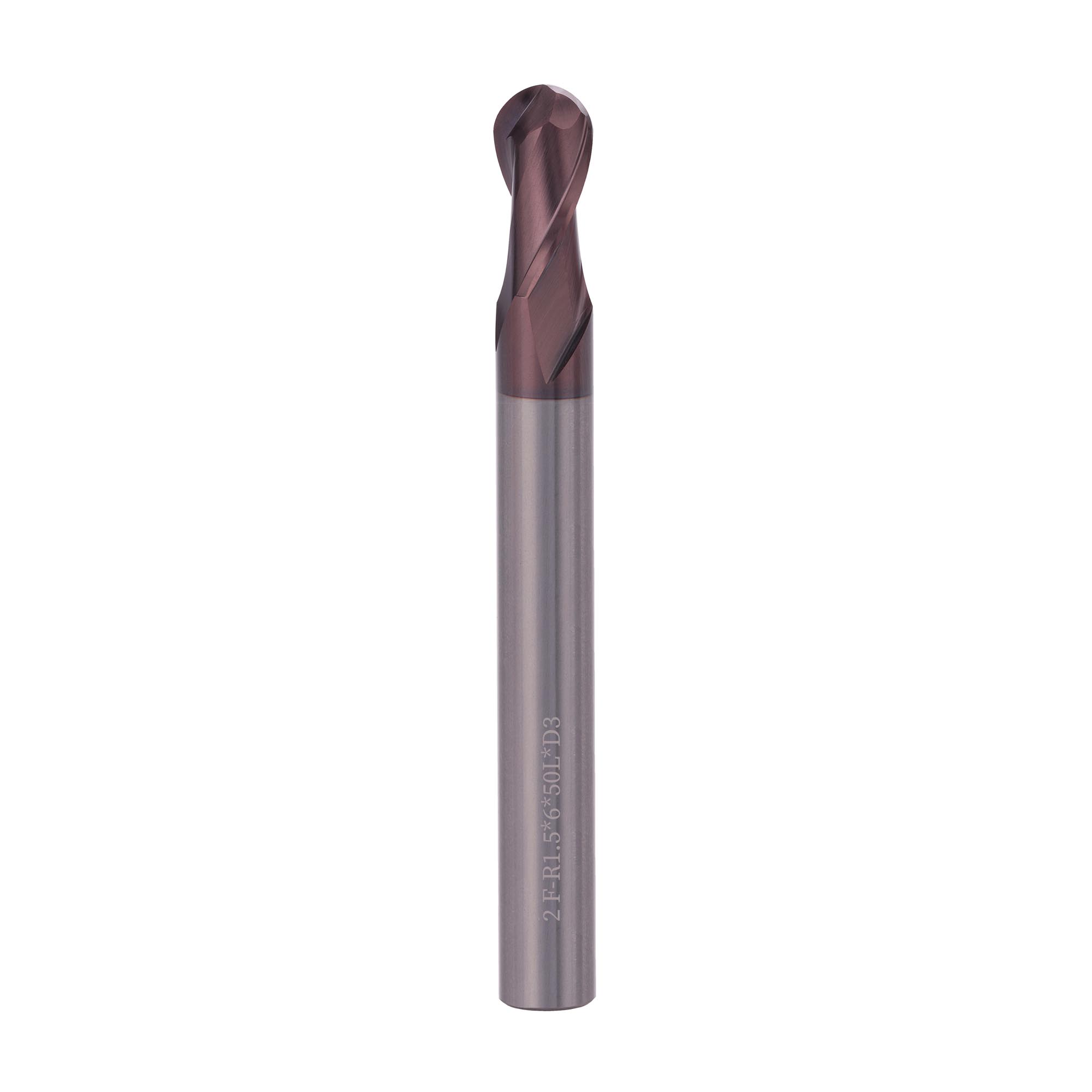 Фреза твердосплавная радиусная H-Tools 5,0x100/10мм d05 2z 55HRC P20 TiALN 19973-050-d05
