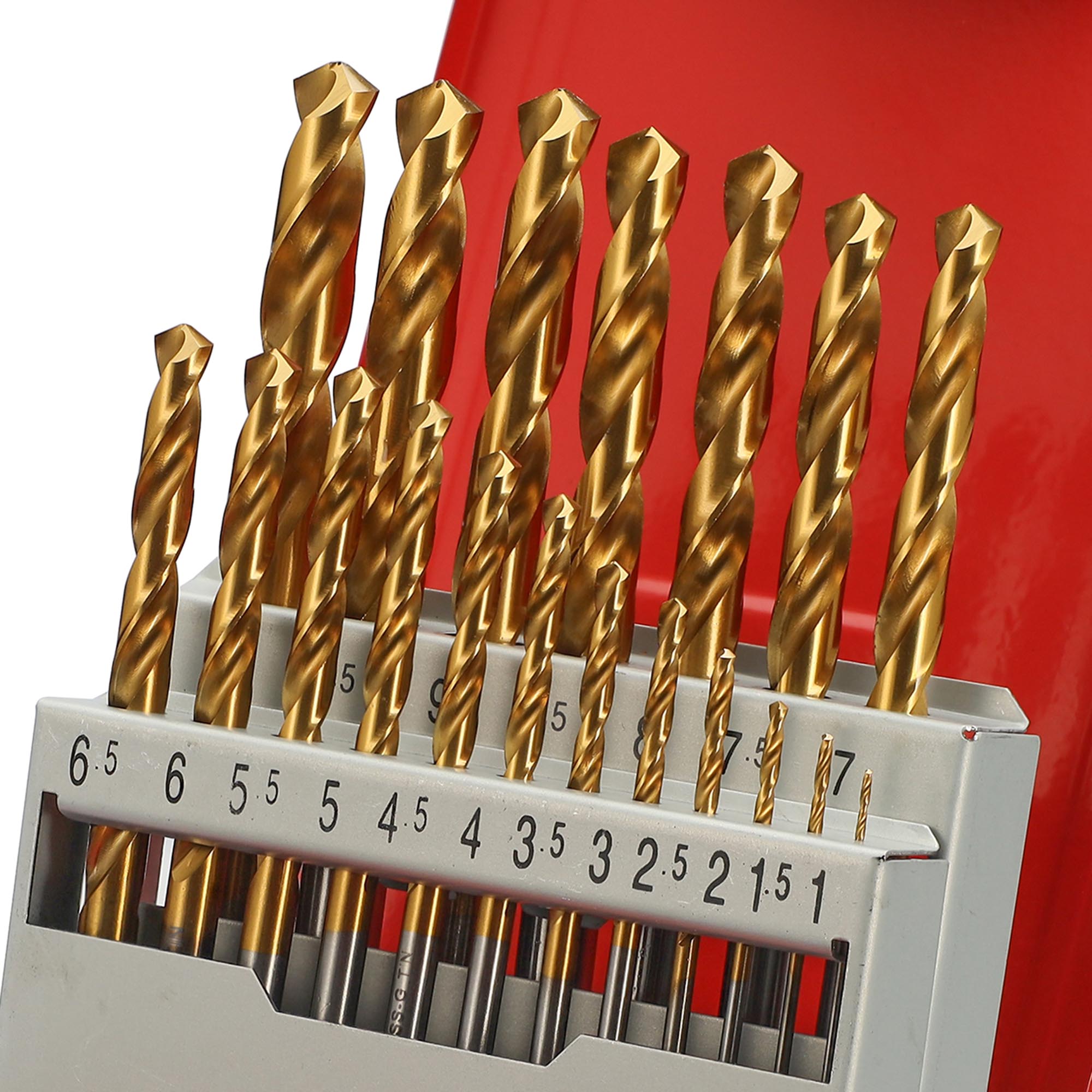 Набор сверл по металлу H-Tools Pro 1-10мм 19шт HSS-G TiN 118° DIN338 250214PRO