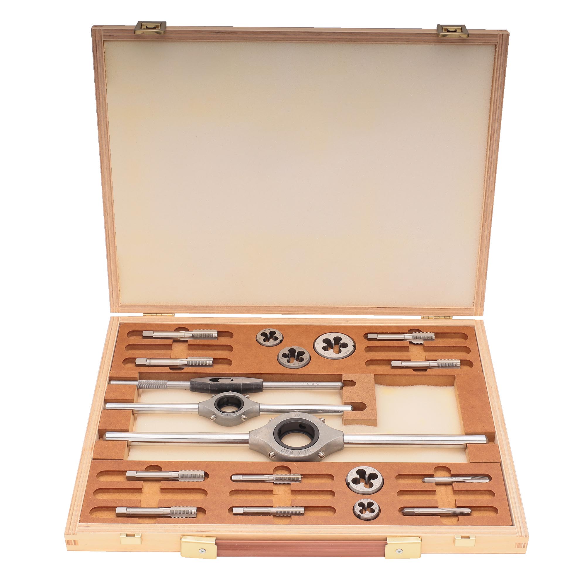 Набор метчиков и плашек Bucovice Tools UNF 1/4"-1/2" HSS 20пр 346100
