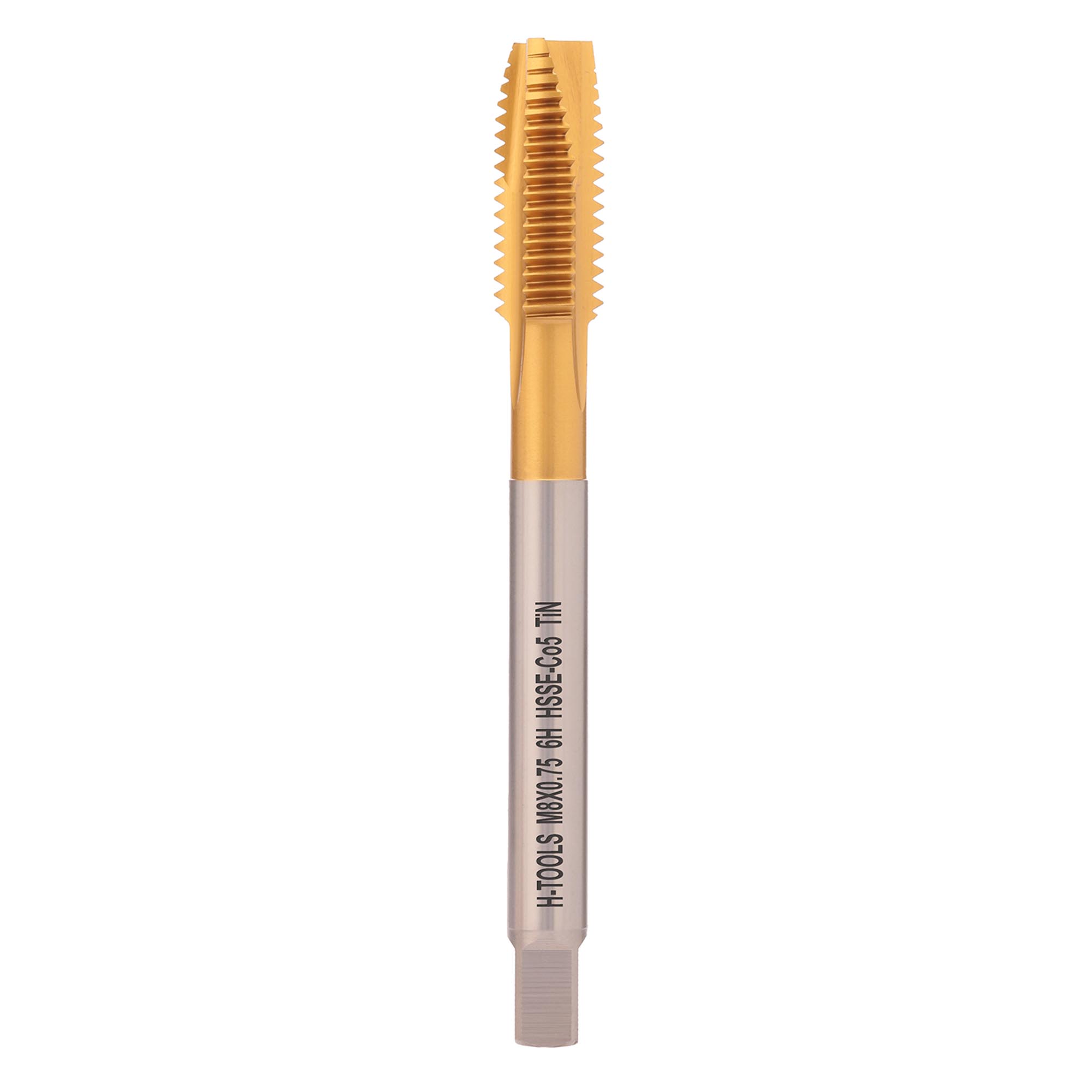 Метчик машинный H-Tools М8х0,75 DIN374 HSSE-TiN 6h B/4-5P 113X01-D2-0082