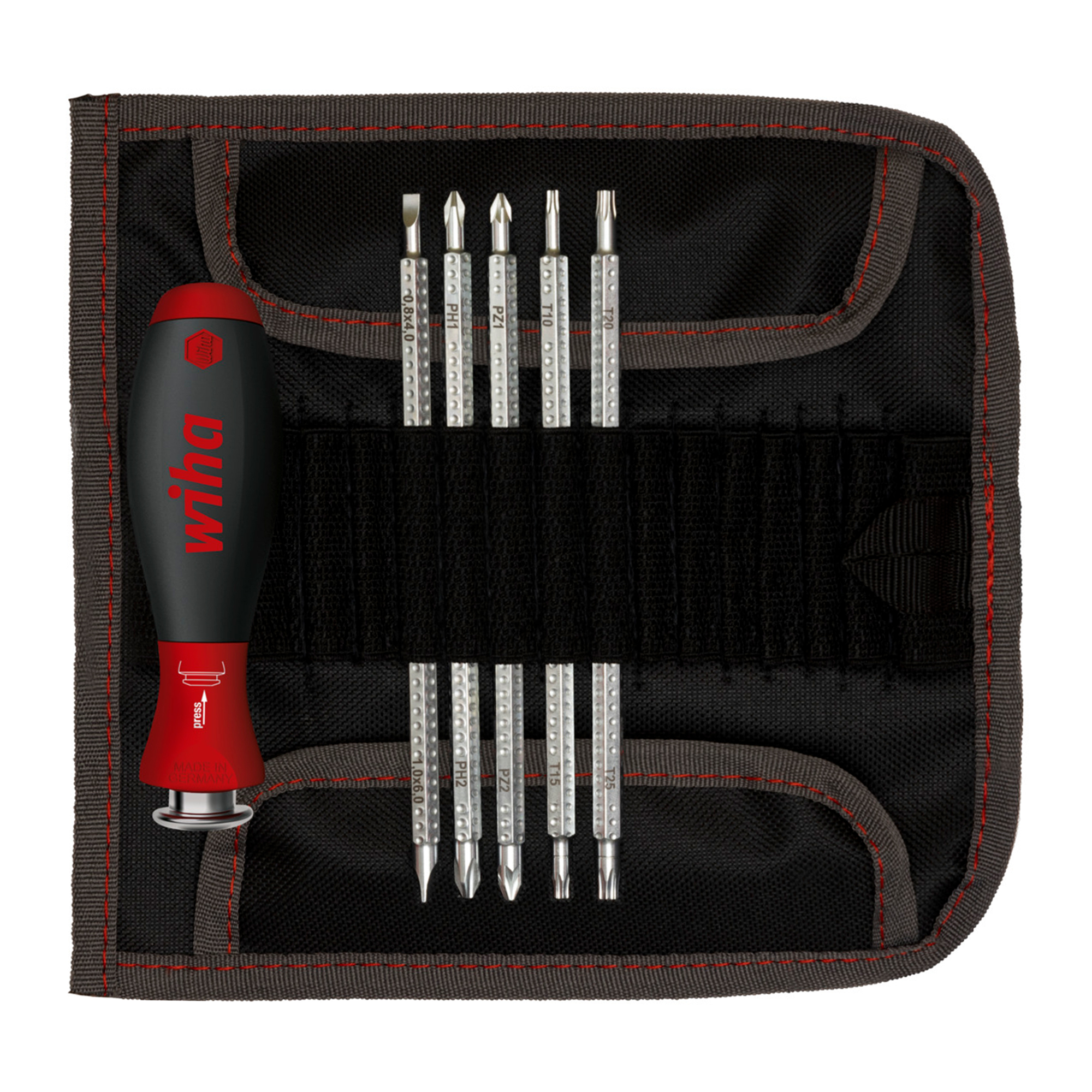 Отвертка с насадками System 6 SoftFinish-Telescopic 6пр Wiha 284T 32298