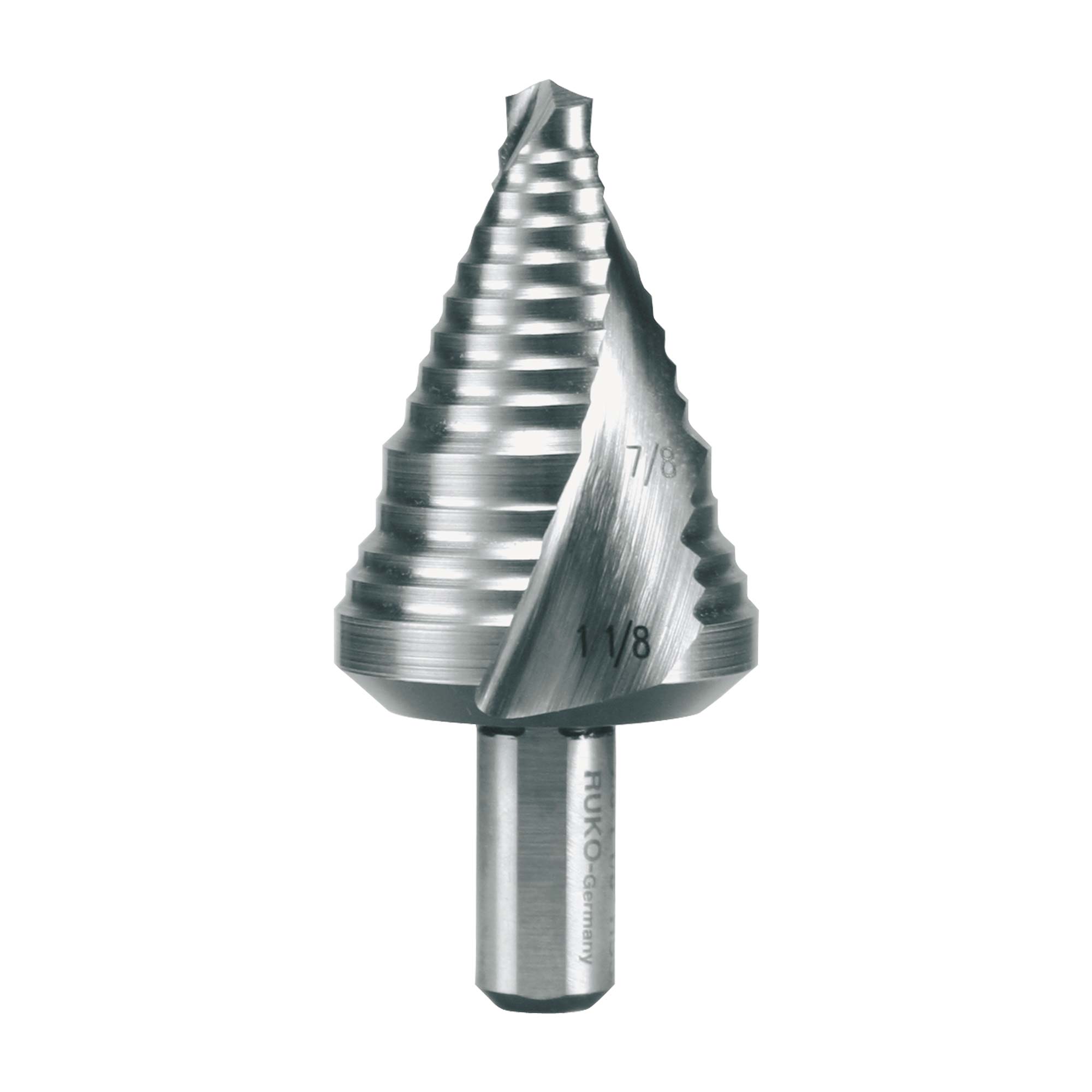 Сверло ступенчатое дюймовое Ruko 7/8-1,1/8" HSS-G 2ступ. d=3/8" 101709