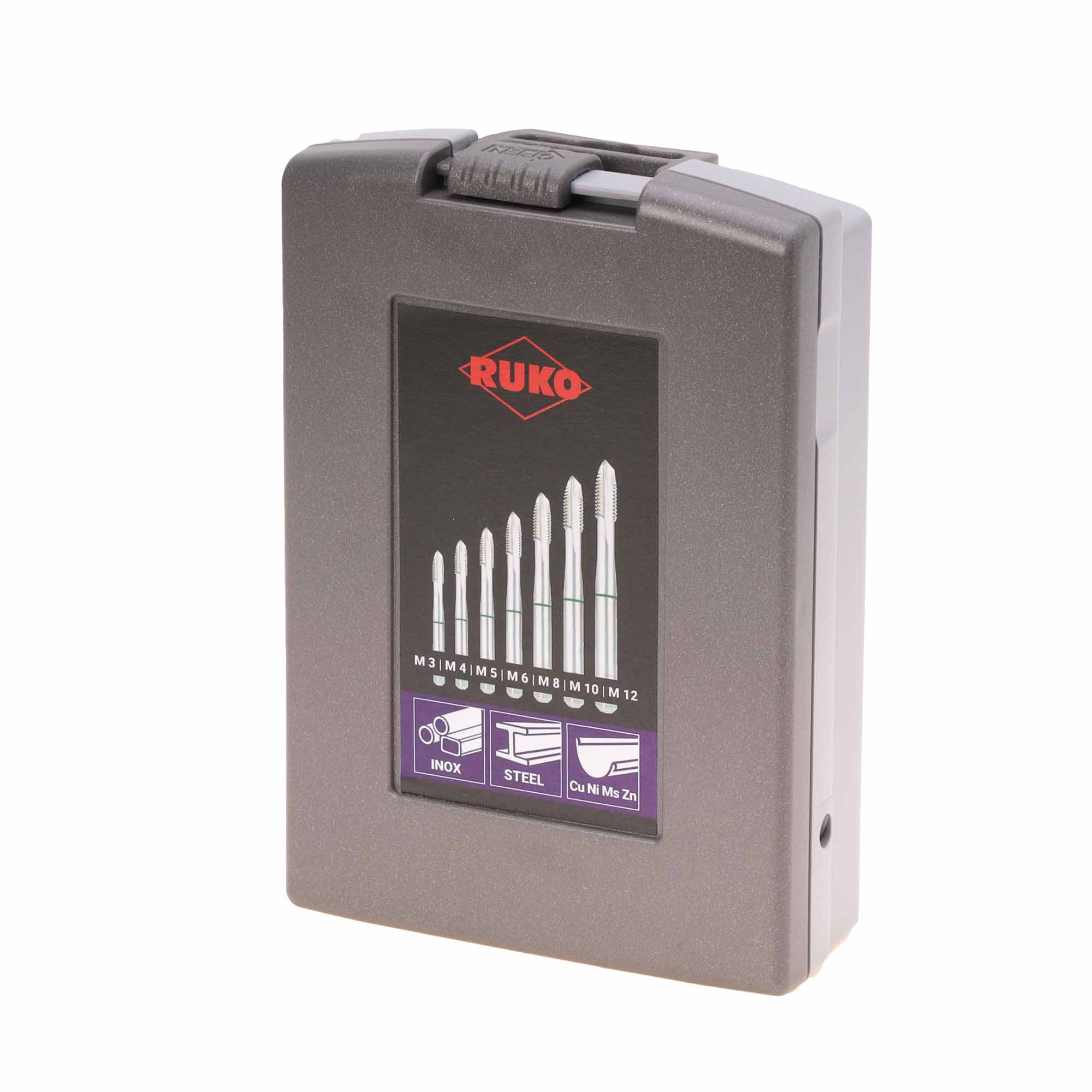 Набор машинных метчиков Ruko M3-M12 HSSE DIN371/376 7пр 245061RO