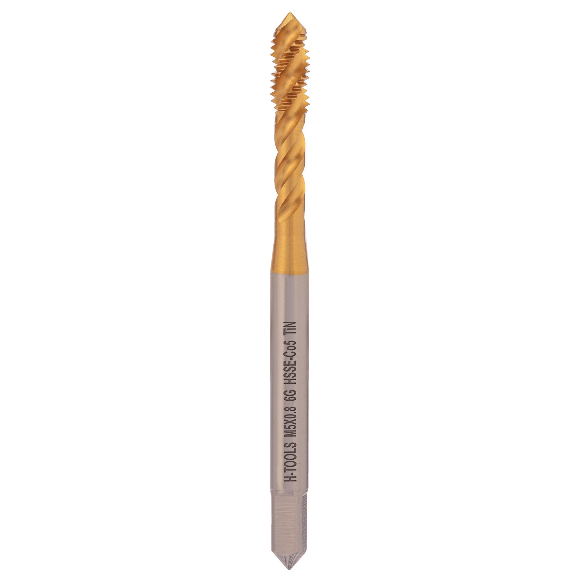 Метчик винтовой машинный H-Tools М5х0,8 DIN371 HSSE-TiN 6g C/2-3P R45 514X01-C2-0050