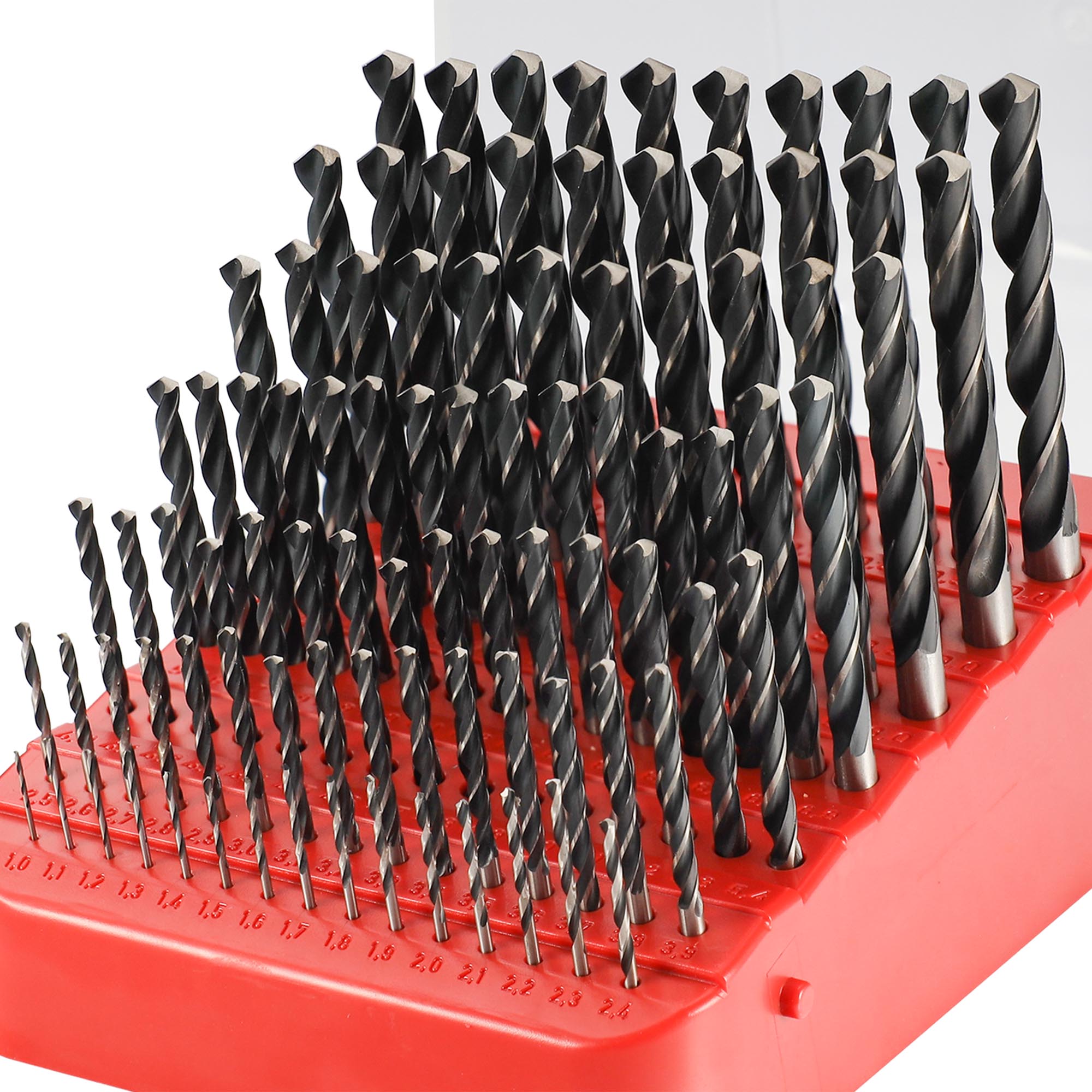 Набор сверл по металлу H-Tools 1-10мм 91шт HSS 118° DIN338 205223TXHT