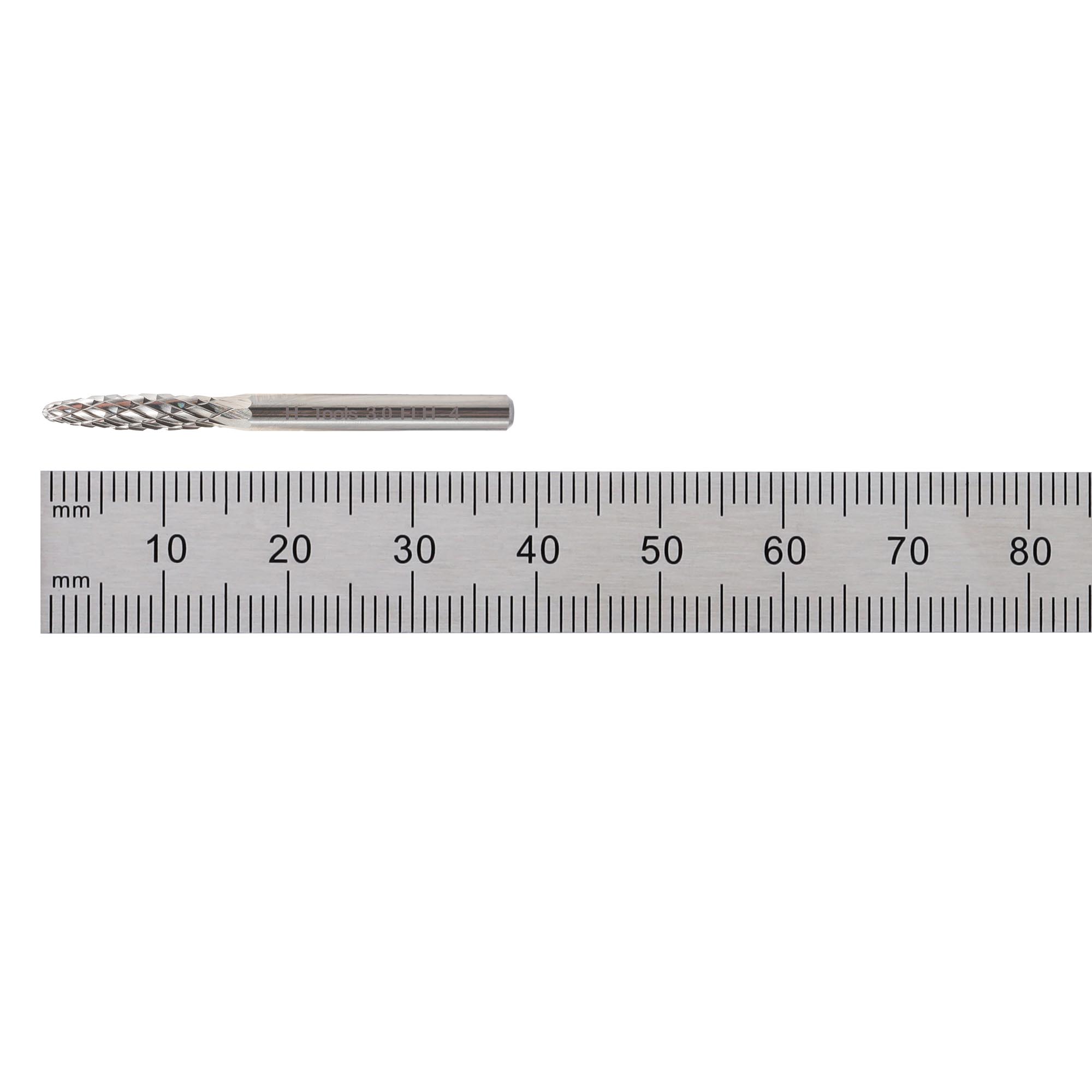 Бор-фреза твердосплавная H-Tools H(FLH) 3,0x14x38x3мм HM 116216HT