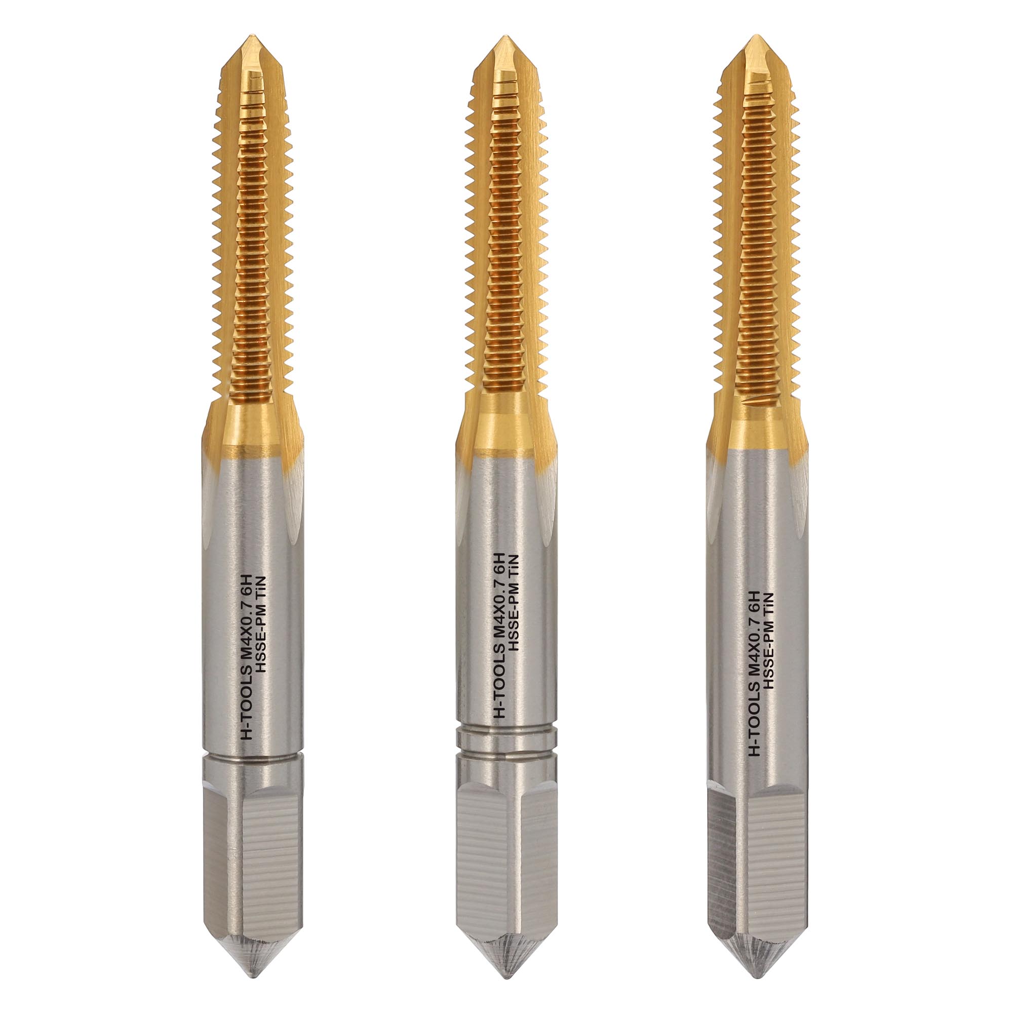 Набор метчиков 3шт H-Tools PRO HSSEPM-TiN DIN352 6HX М4х0,7 43HRC 230040PMHT
