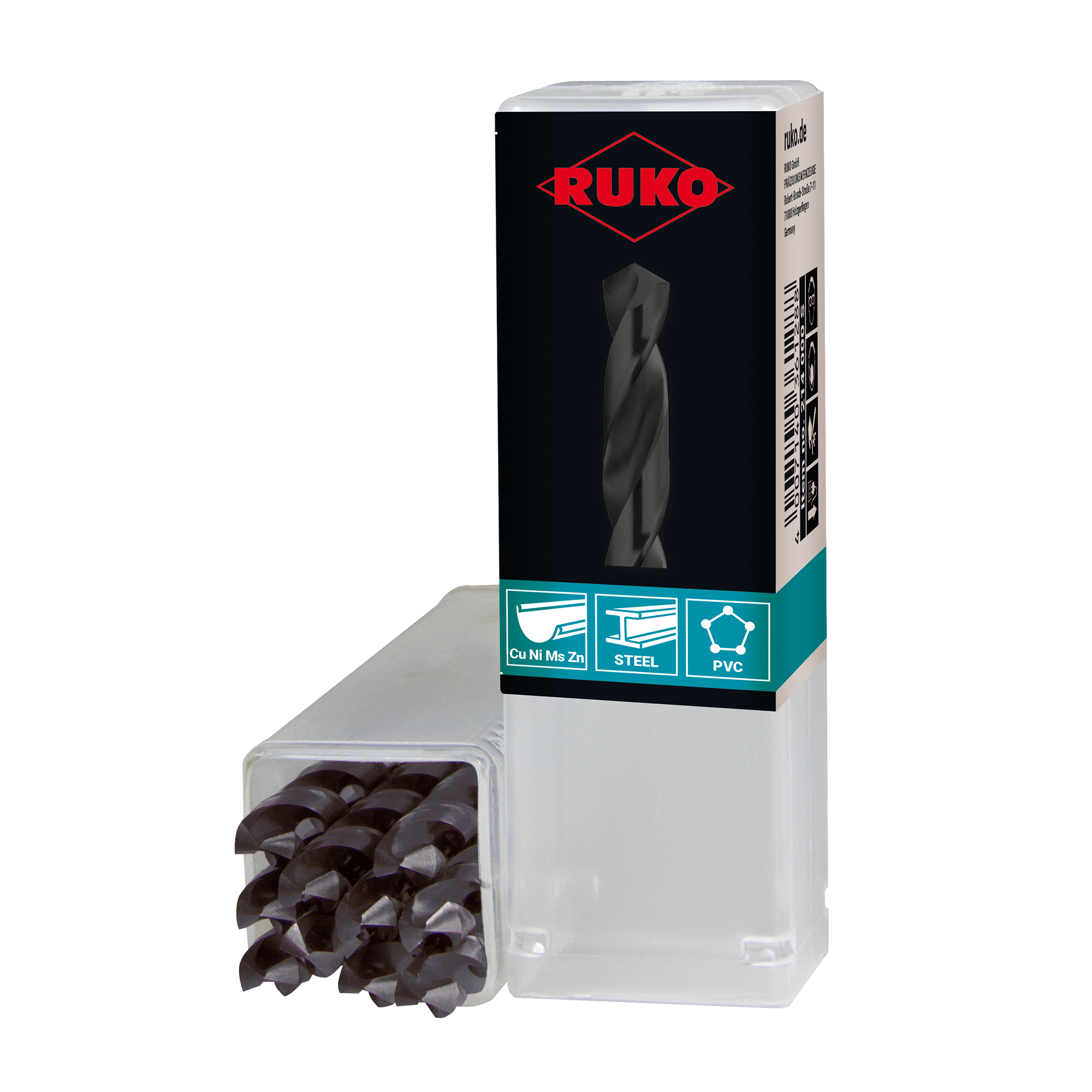 Сверло по металлу Ruko 9,2x125/81мм DIN338 HSS-G h8 5xD 118° 214092S