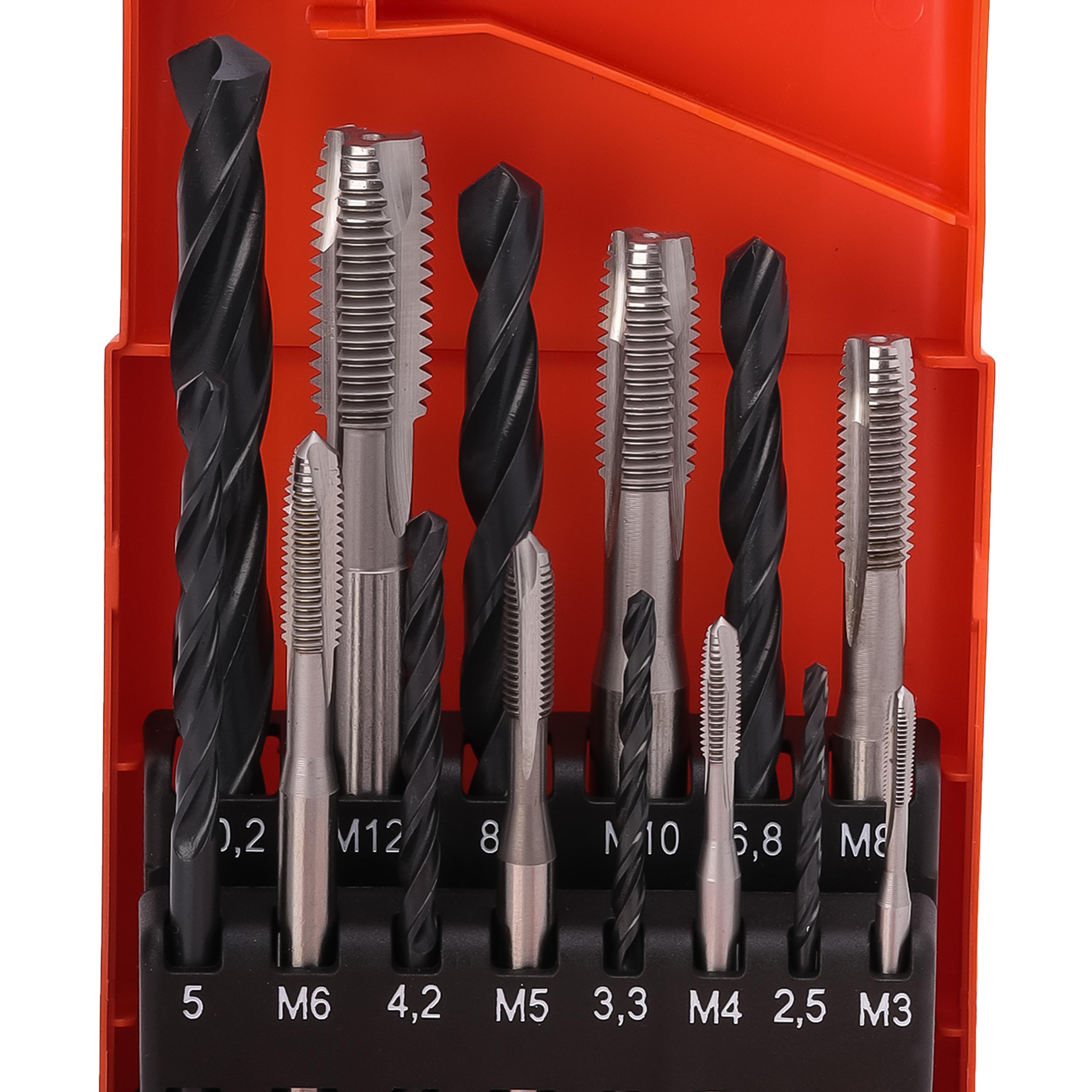 Набор машинных метчиков Bucovice Tools M3-M12 HSS DIN371/376 14пр 104001