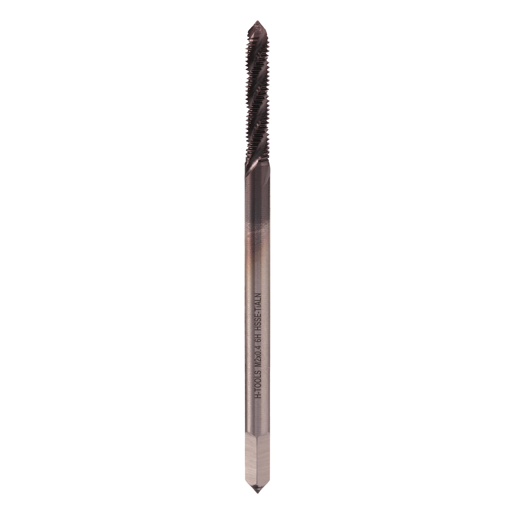 Метчик винтовой машинный H-Tools М2х0,4 DIN371 HSSE-TiALN 6h 518801-C4-0020