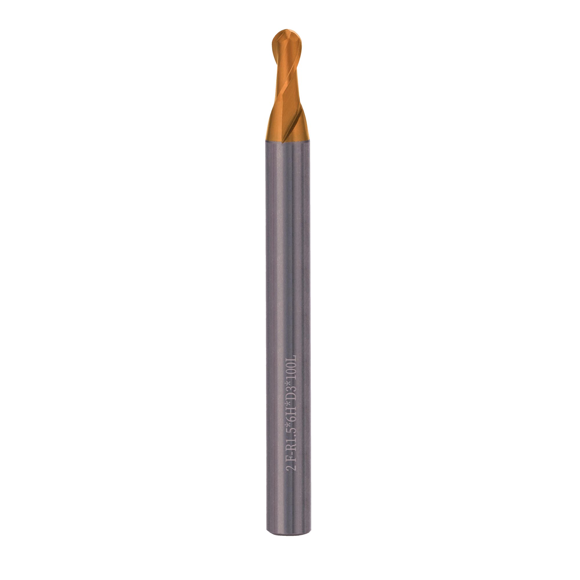 Фреза твердосплавная радиусная H-Tools 3,0x100/6мм d06 2z 60HRC P30 TiSiCrN 6821-030