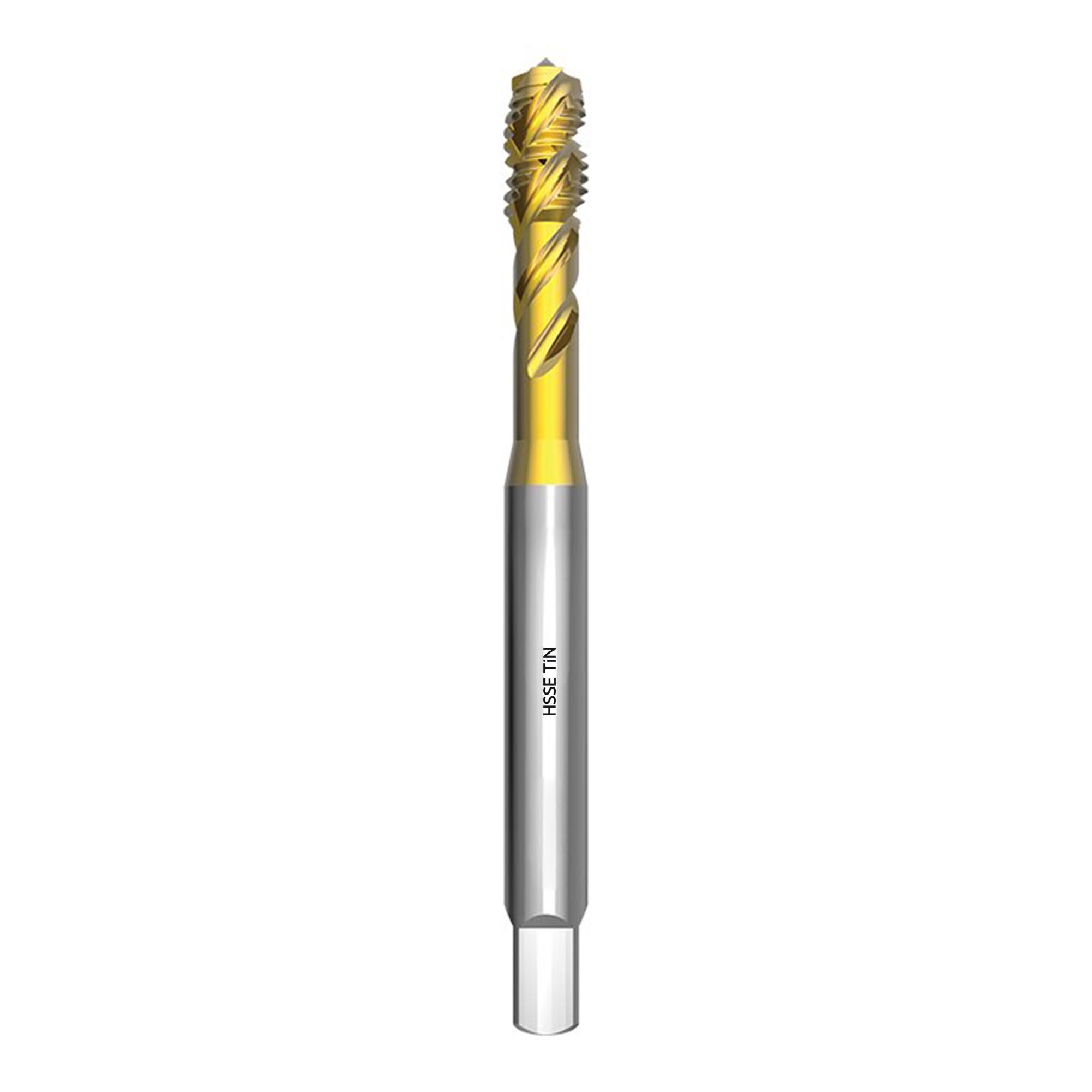 Метчик винтовой машинный Bucovice Tools HSSE TiN DIN371 6h метрическая резьба М4х0,7 177040