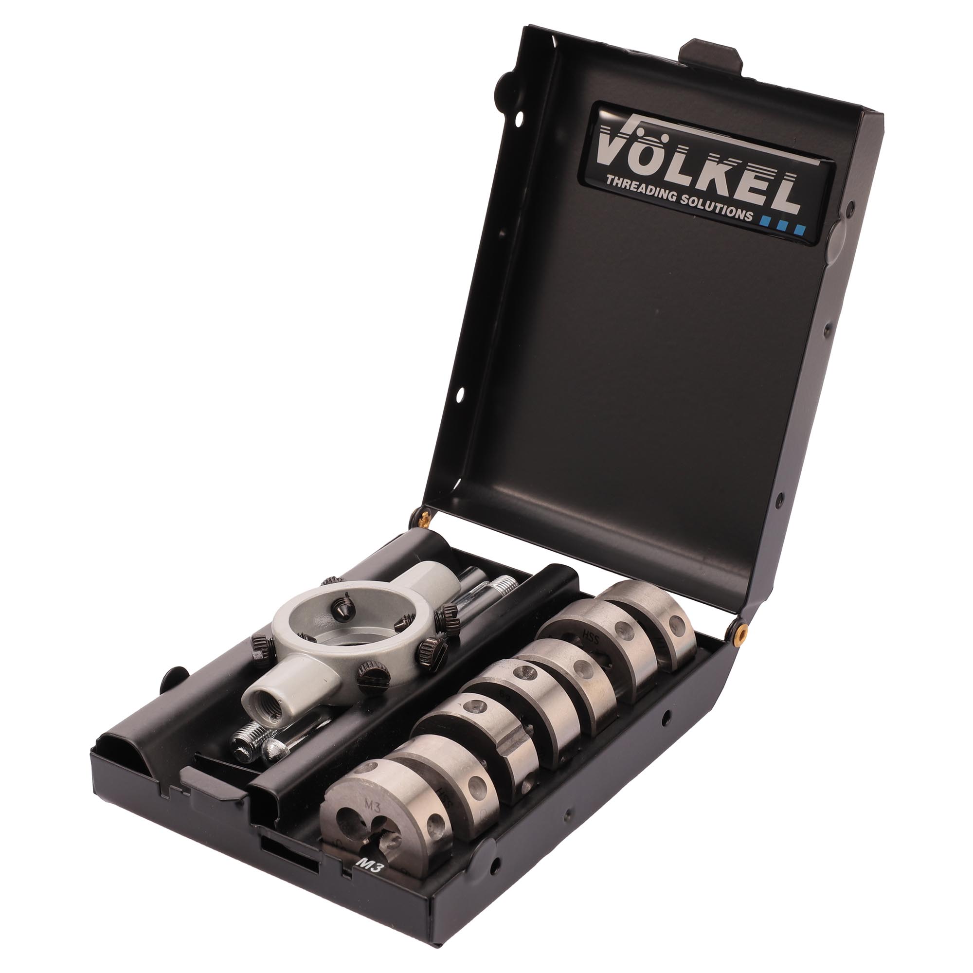 Набор плашек Volkel М3-М12 HSS-G 25мм 8пр 49525
