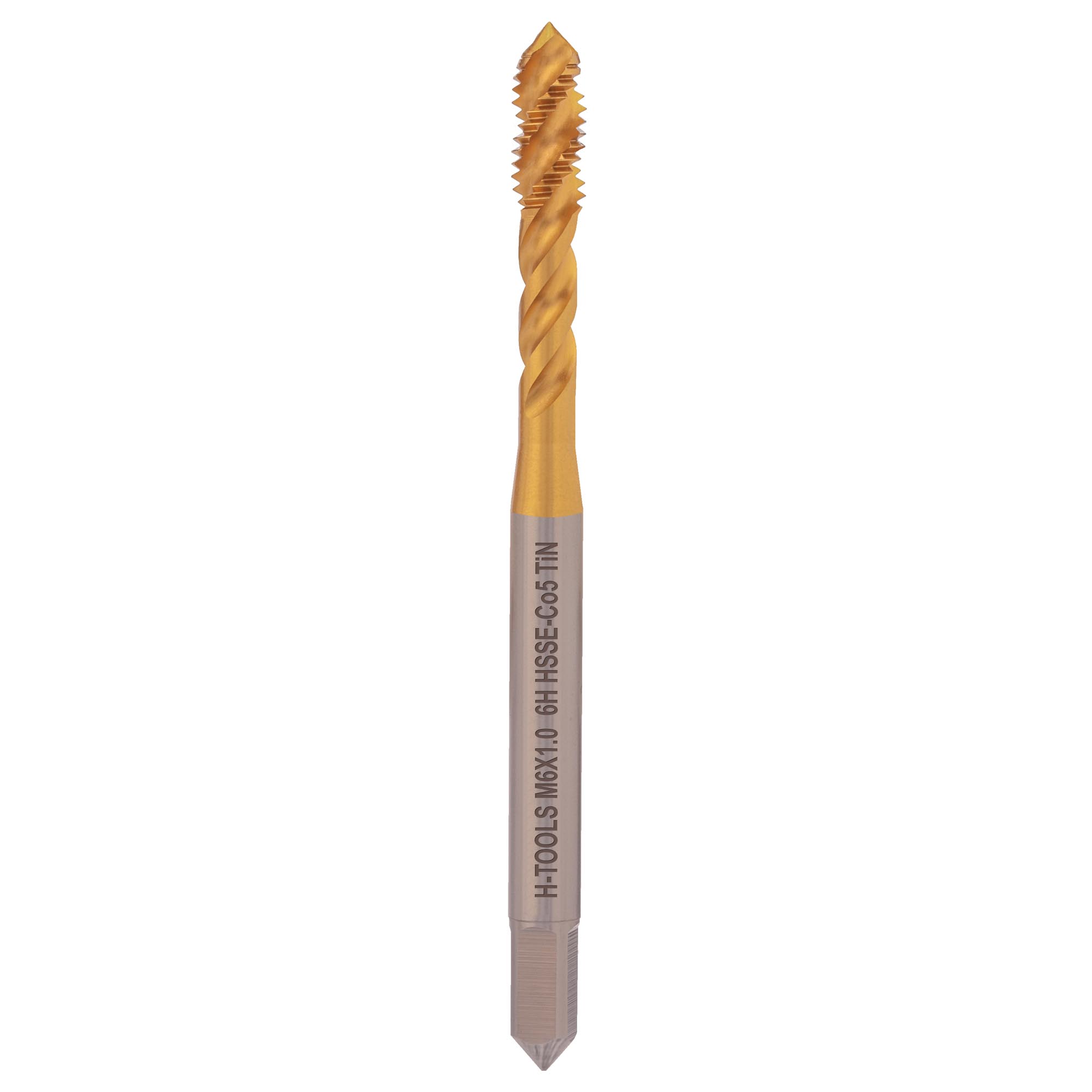 Метчик винтовой машинный H-Tools М6х1,0 DIN371 HSSE-TiN 6h C/2-3P R45 513X01-C2-0060