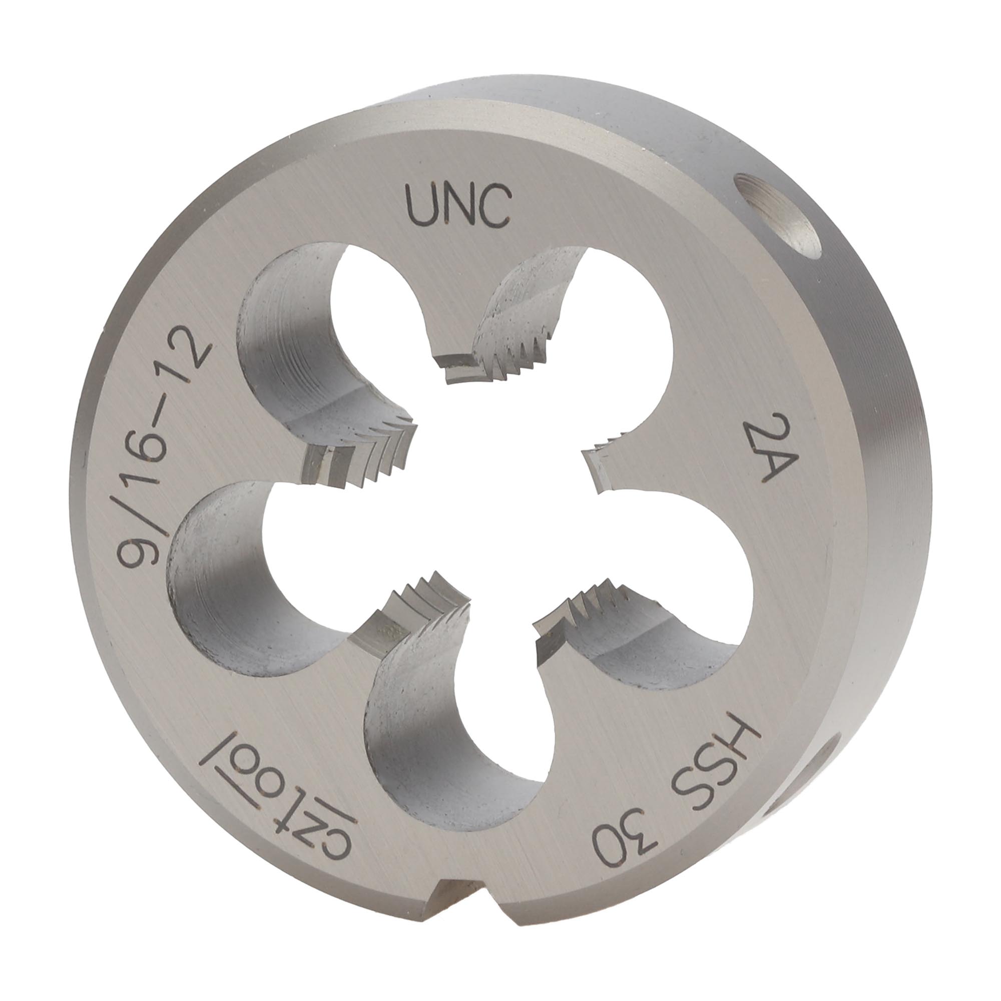 Плашка дюймовая Bucovice Tools UNC 9/16"-12 HSS DIN EN 22568 2A 38x14мм 245916BT