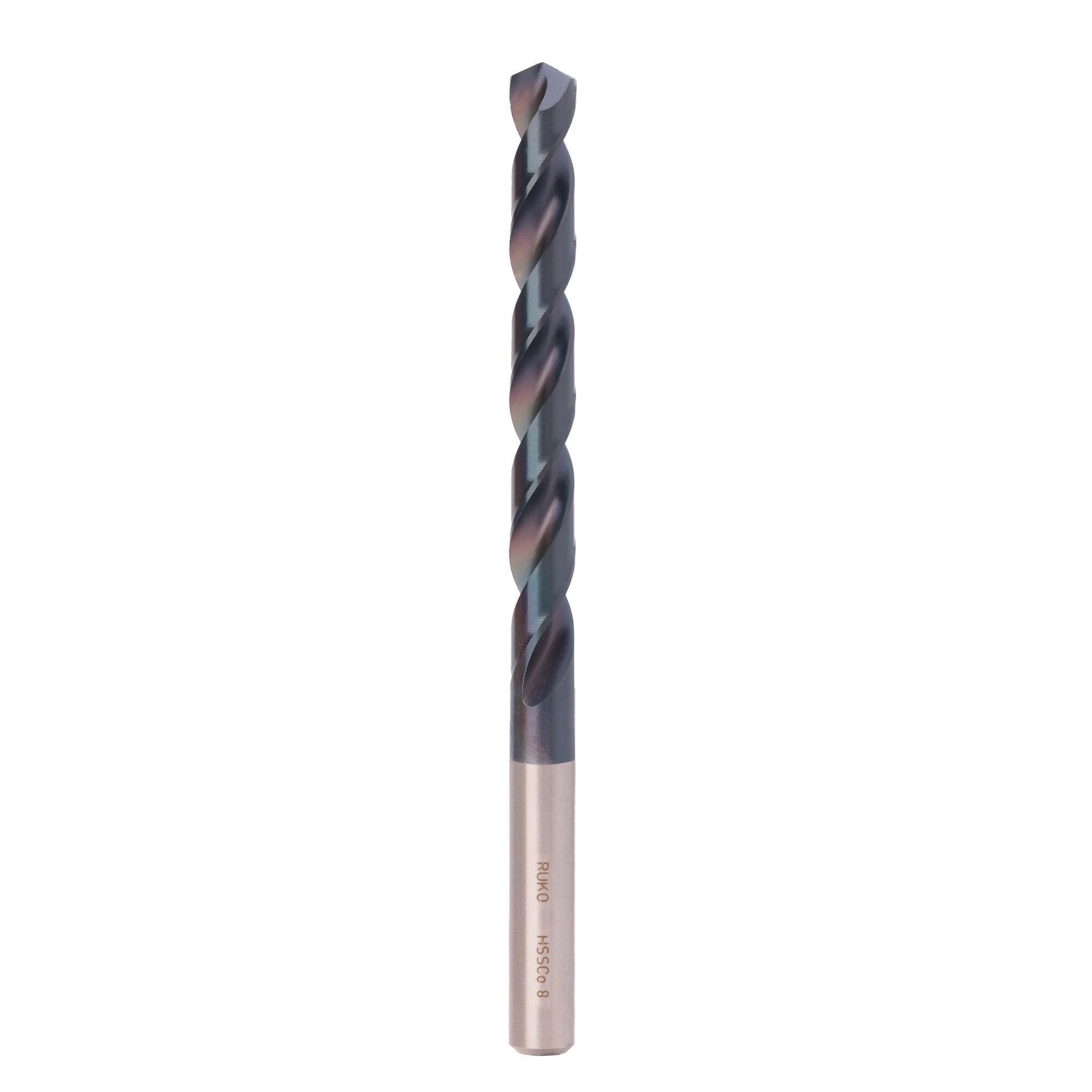 Сверло по металлу Ruko 2,5x57/30мм DIN338 HSSE-Co8 TiALN h8 5xD 130° 281025EF