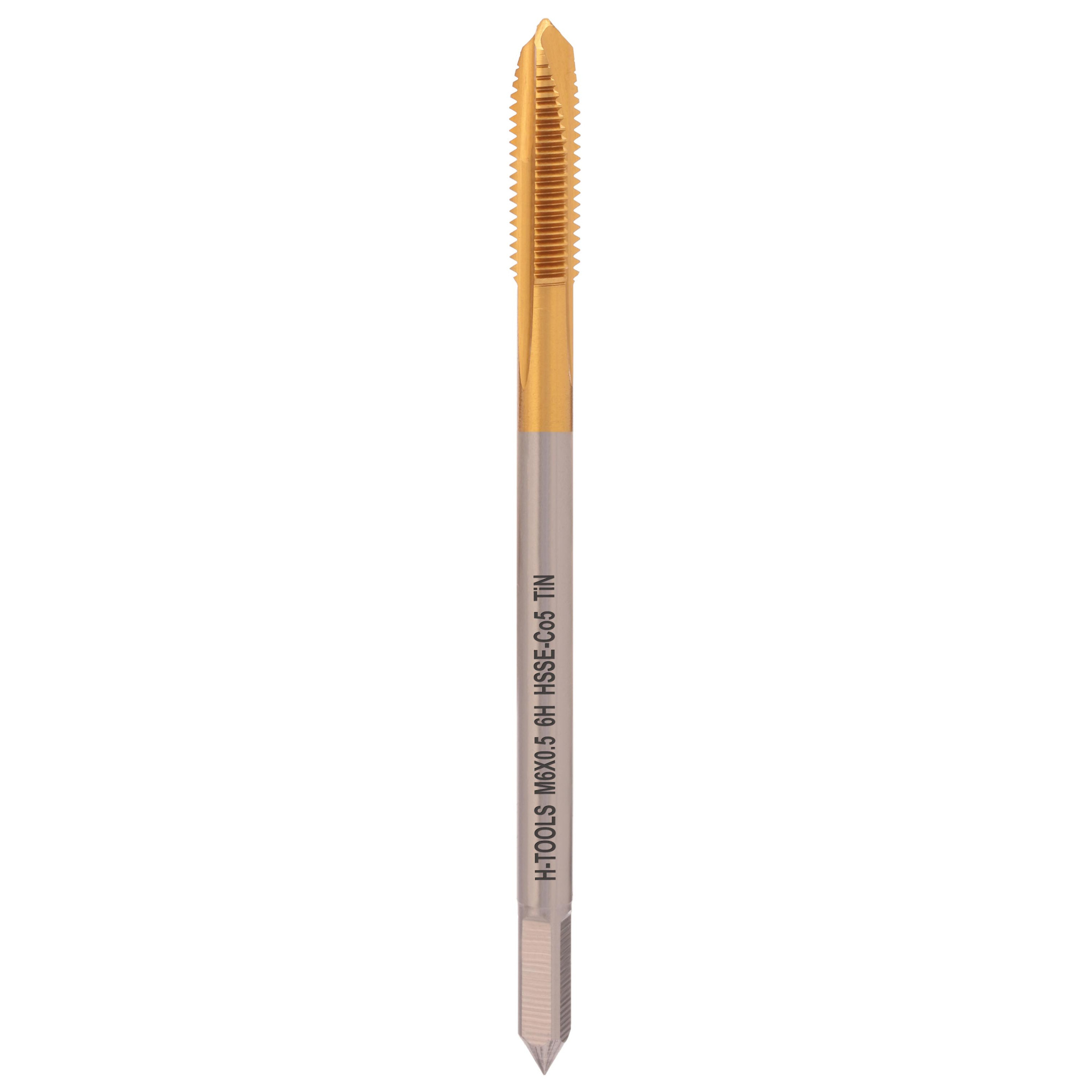Метчик машинный H-Tools М6х0,5 DIN374 HSSE-TiN 6h B/4-5P 113X01-D2-0062