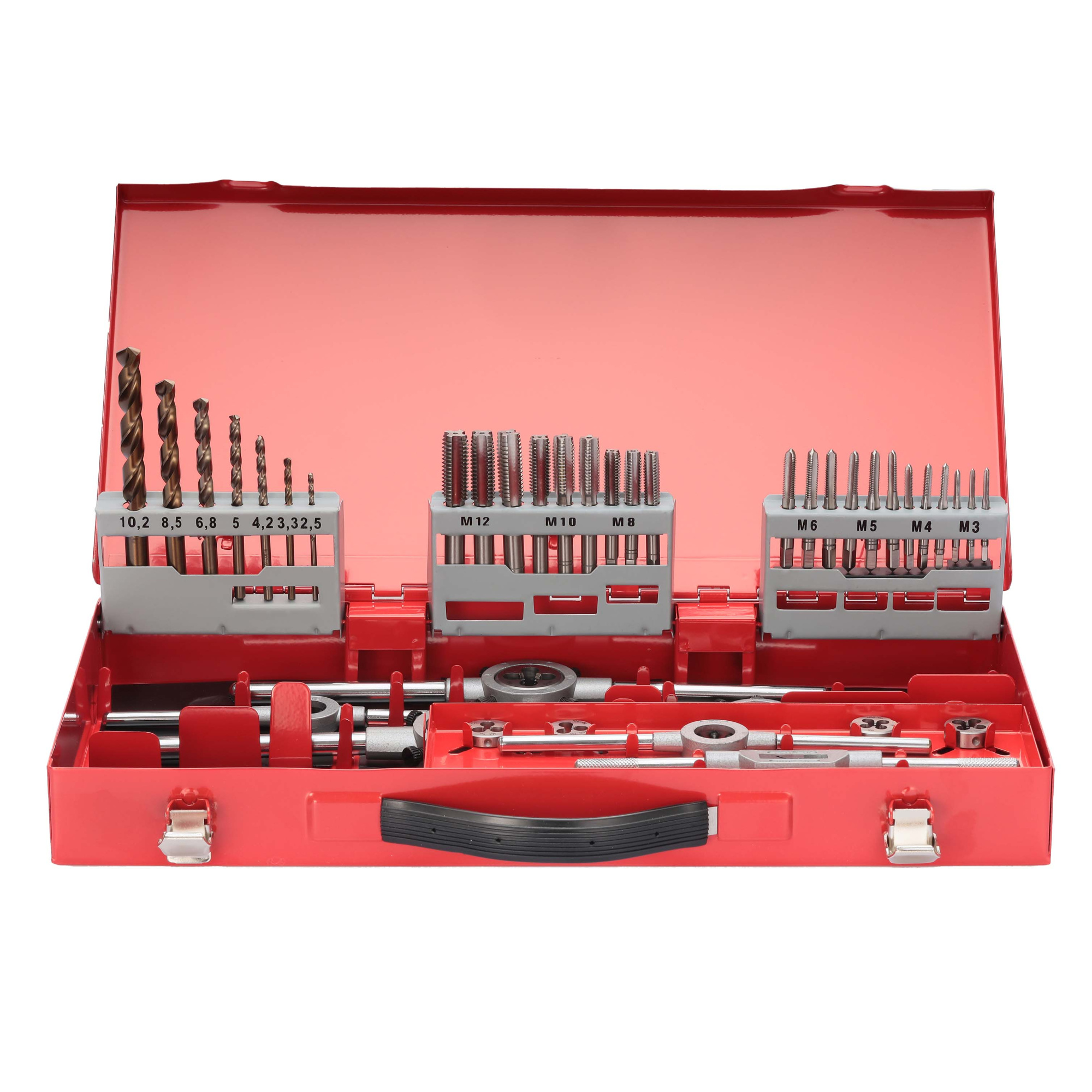 Набор метчиков и плашек Ruko M3-M12 HSSE 44пр 245030E