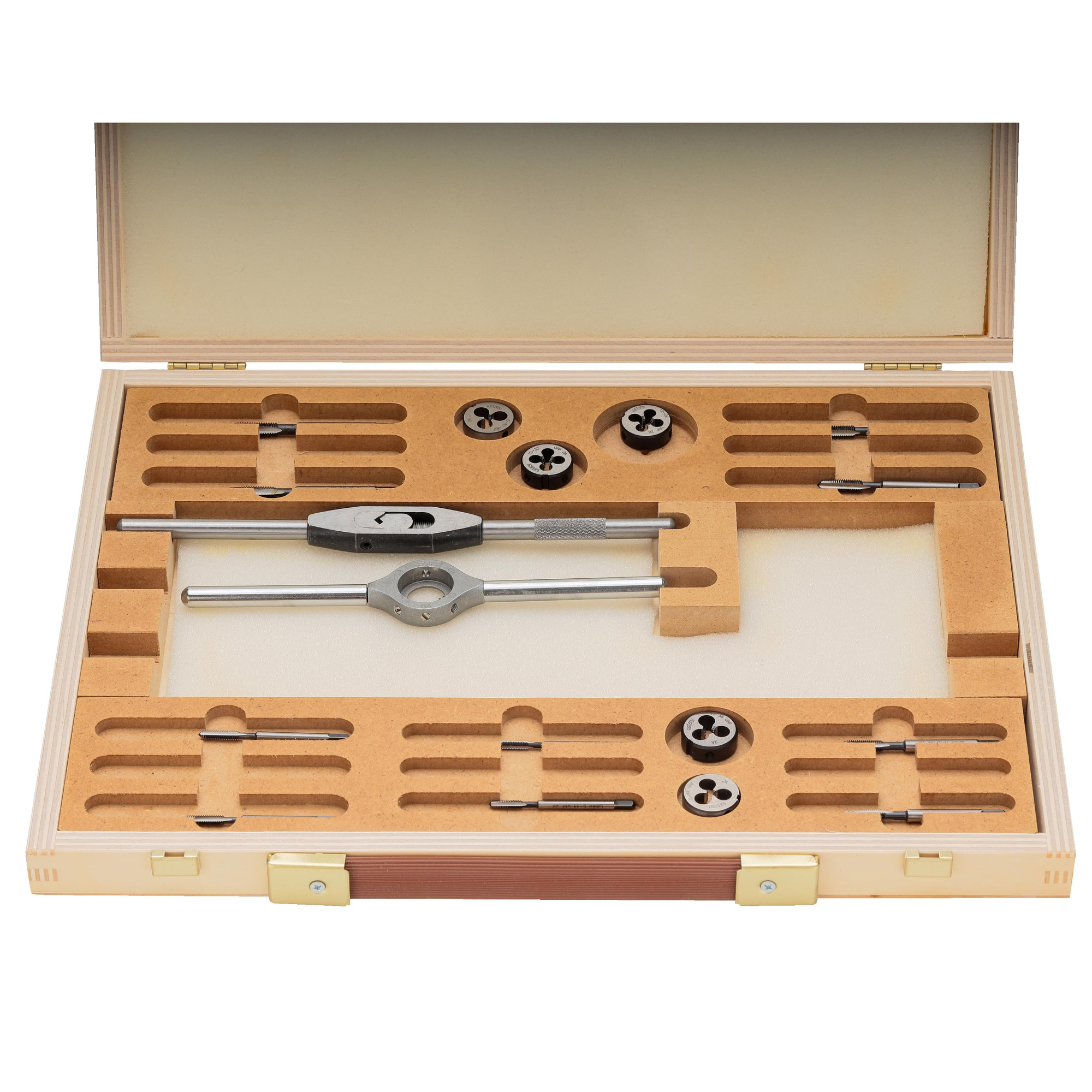 Набор метчиков и плашек Bucovice Tools UNF №5-№12 115CrV3 17пр 316000